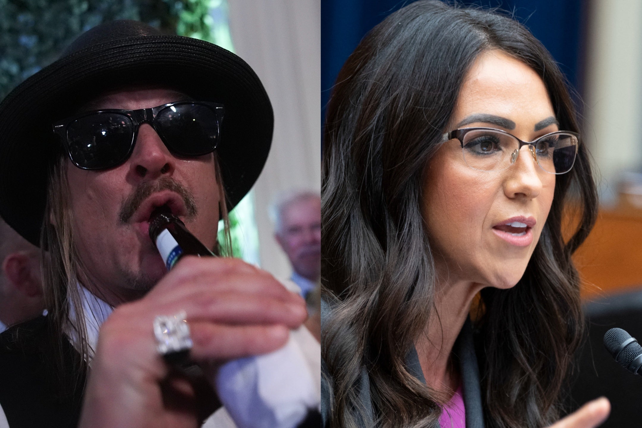 Kid Rock and Lauren Boebert were seen chatting at one of Donald Trump inaugural events