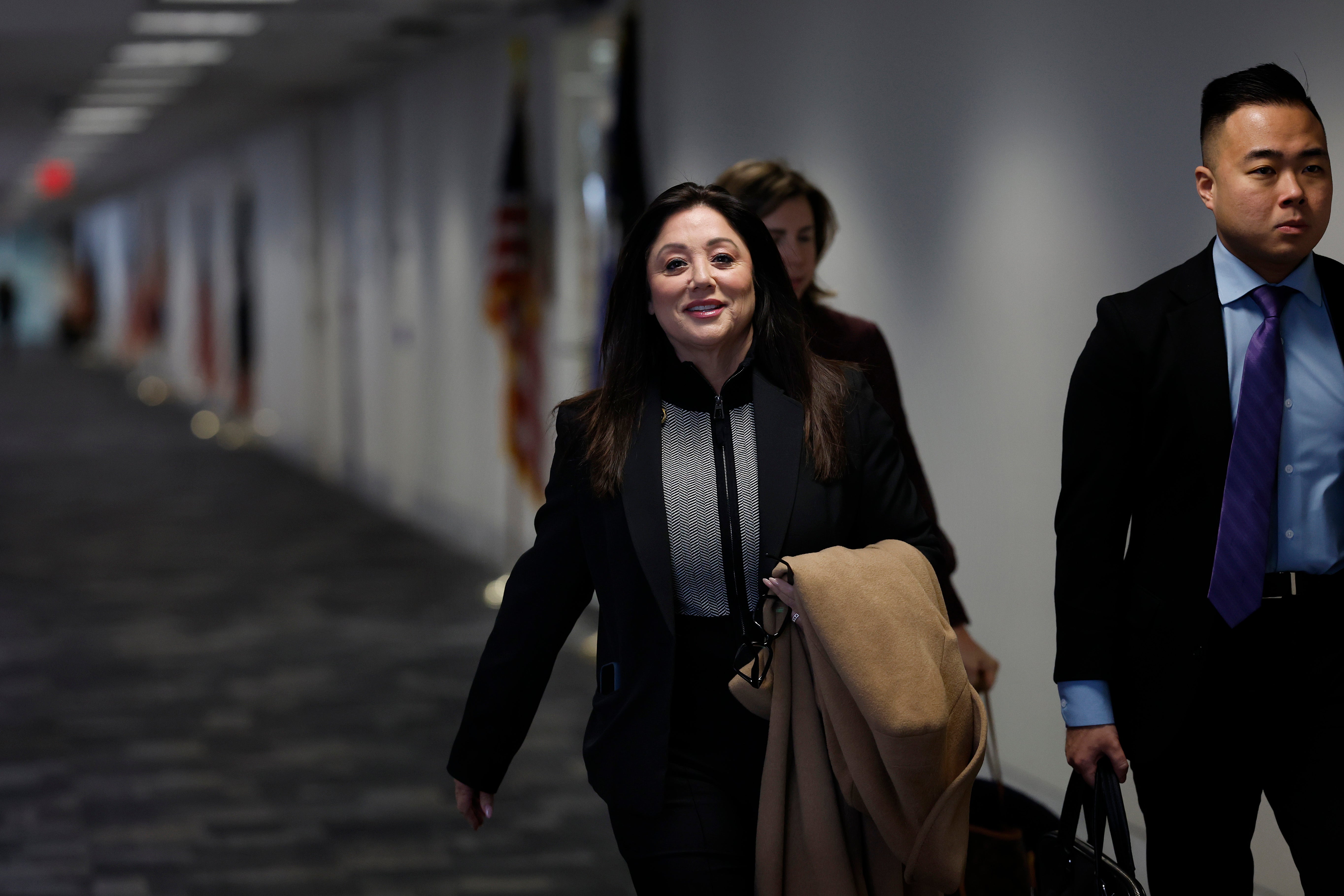 Lori Chavez-DeRemer visits the Hart Senate Office Building in Washington, D.C. on December 18 2024