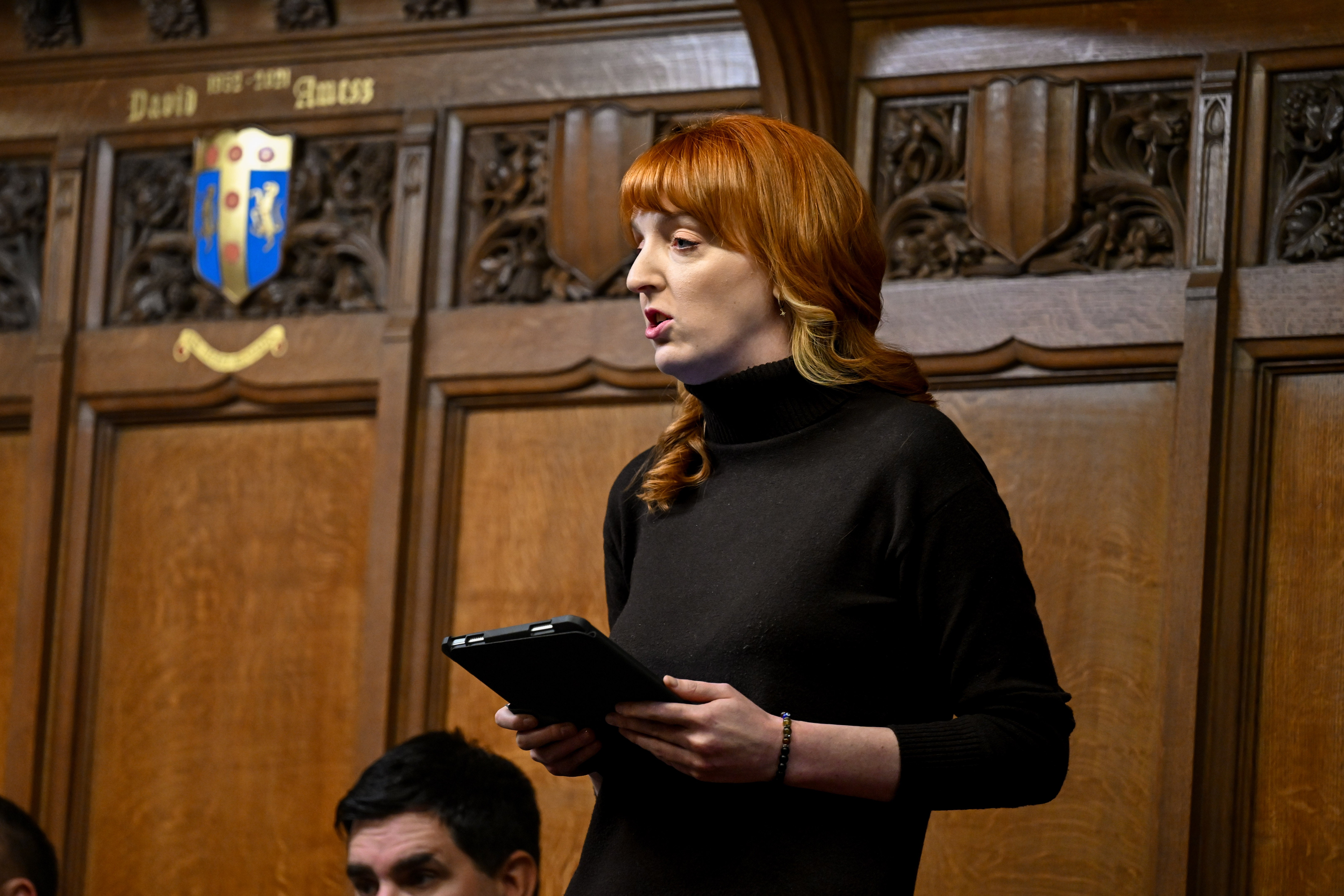 <p>Charlotte Nichols asked the technology secretary to set out the ‘red line’ that social media firms must cross before the government switches to alternative platforms</p>