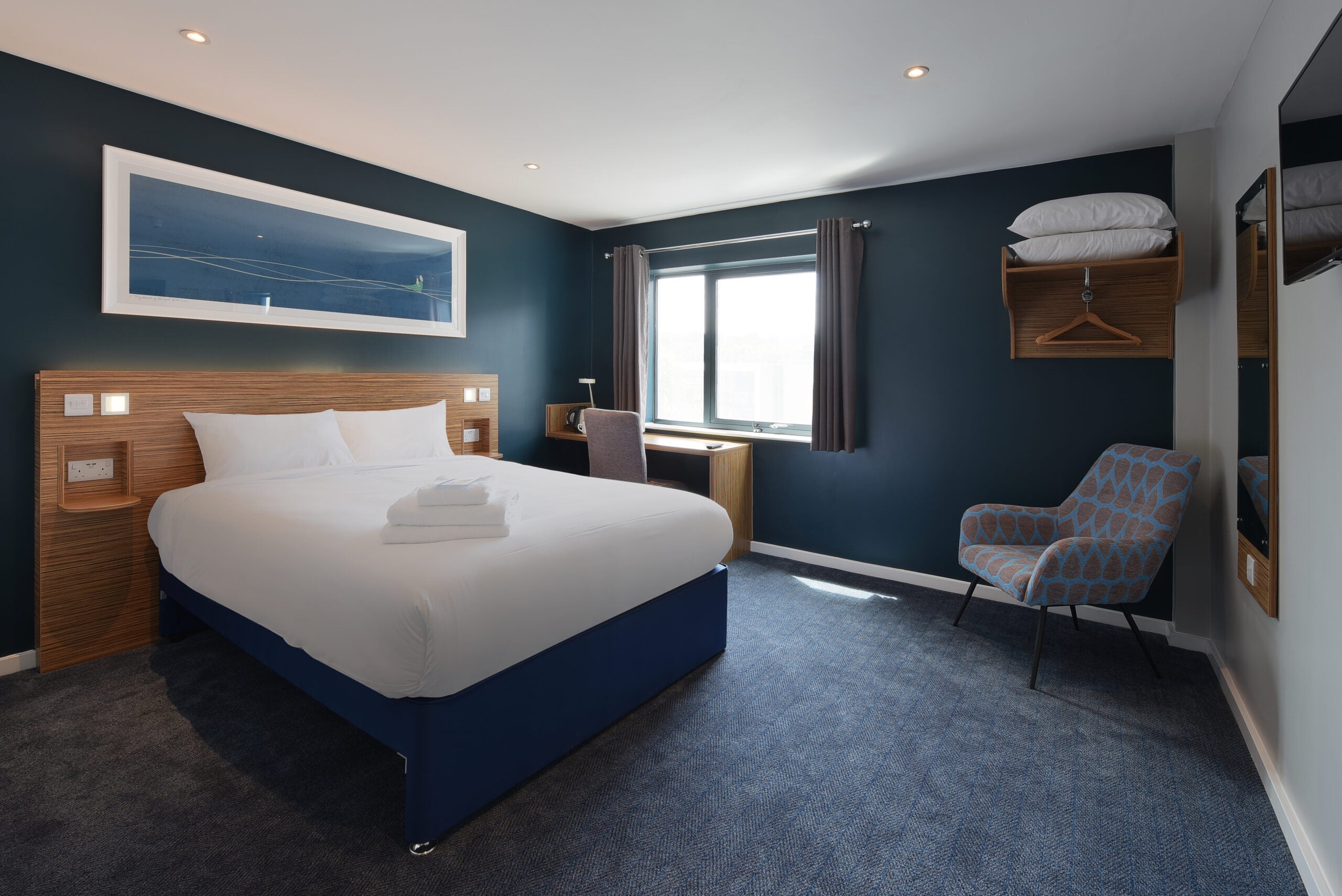Inside a room at budget hotel chain Travelodge