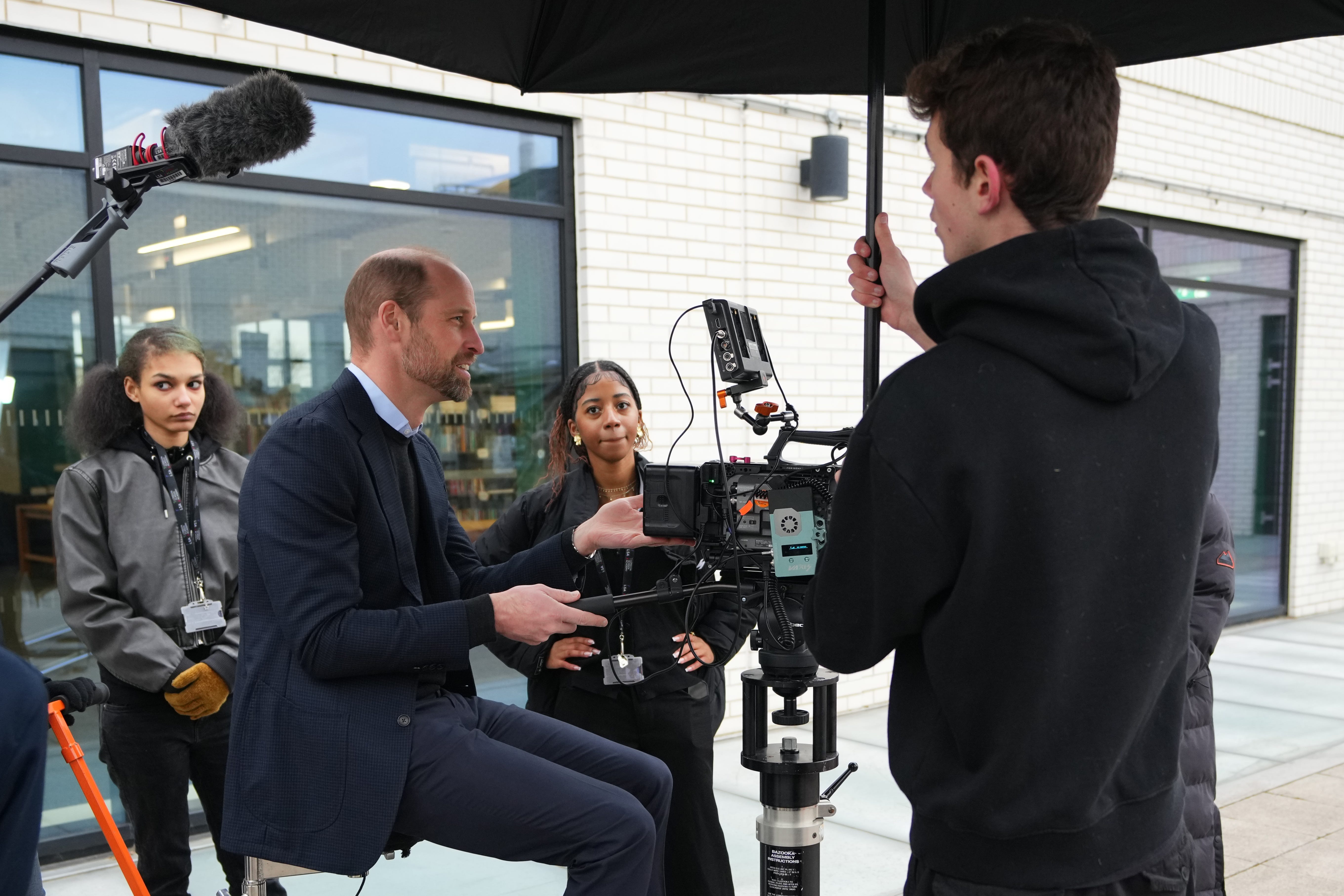 William helped film a scene for a student project during his tour (Kirsty Wigglesworth/PA)