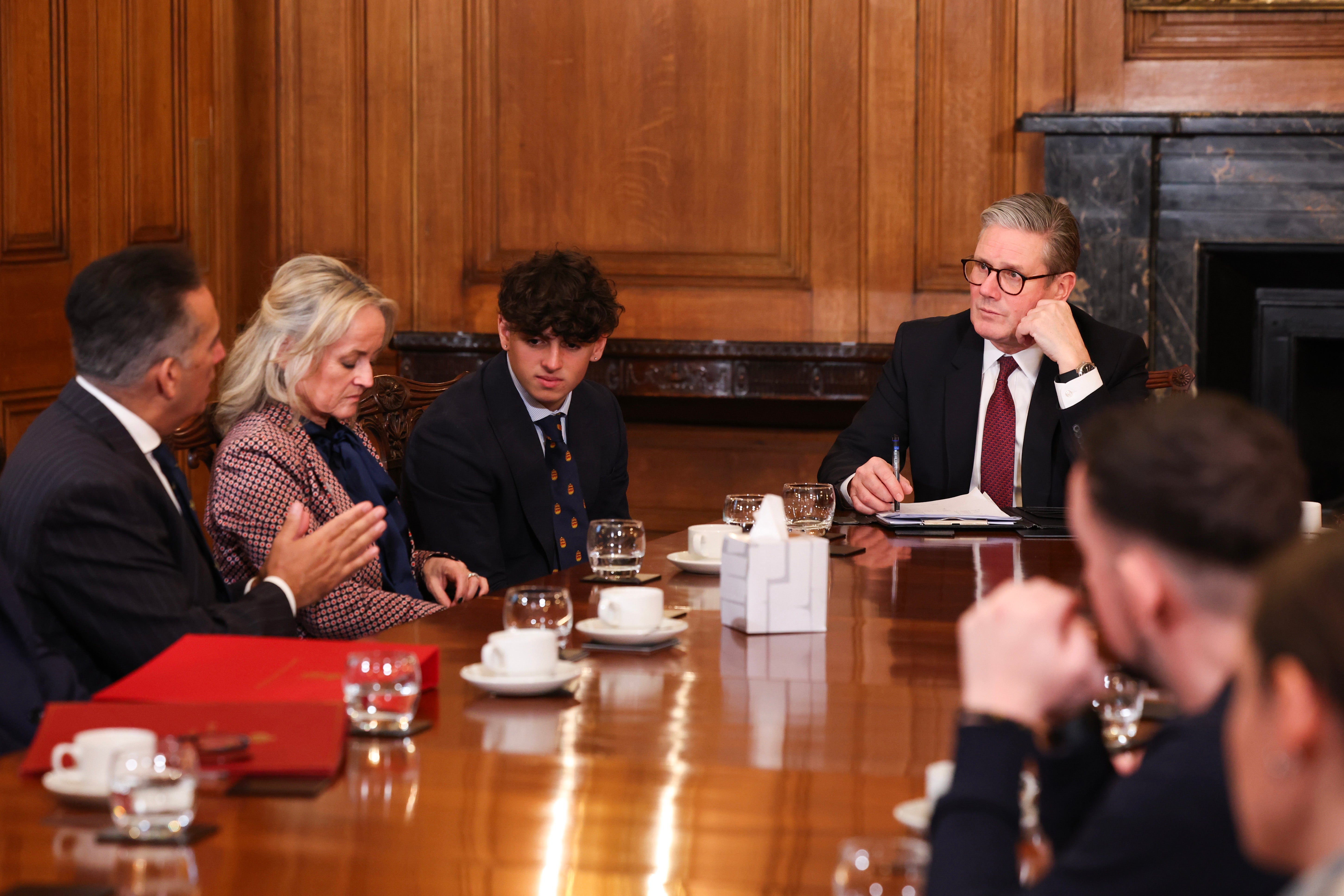 Keir Starmer meets with the families of Ian Coates, Grace O’Malley-Kumar and Barnaby Webber to announce a judge chaired, statutory inquiry into the Nottingham attacks
