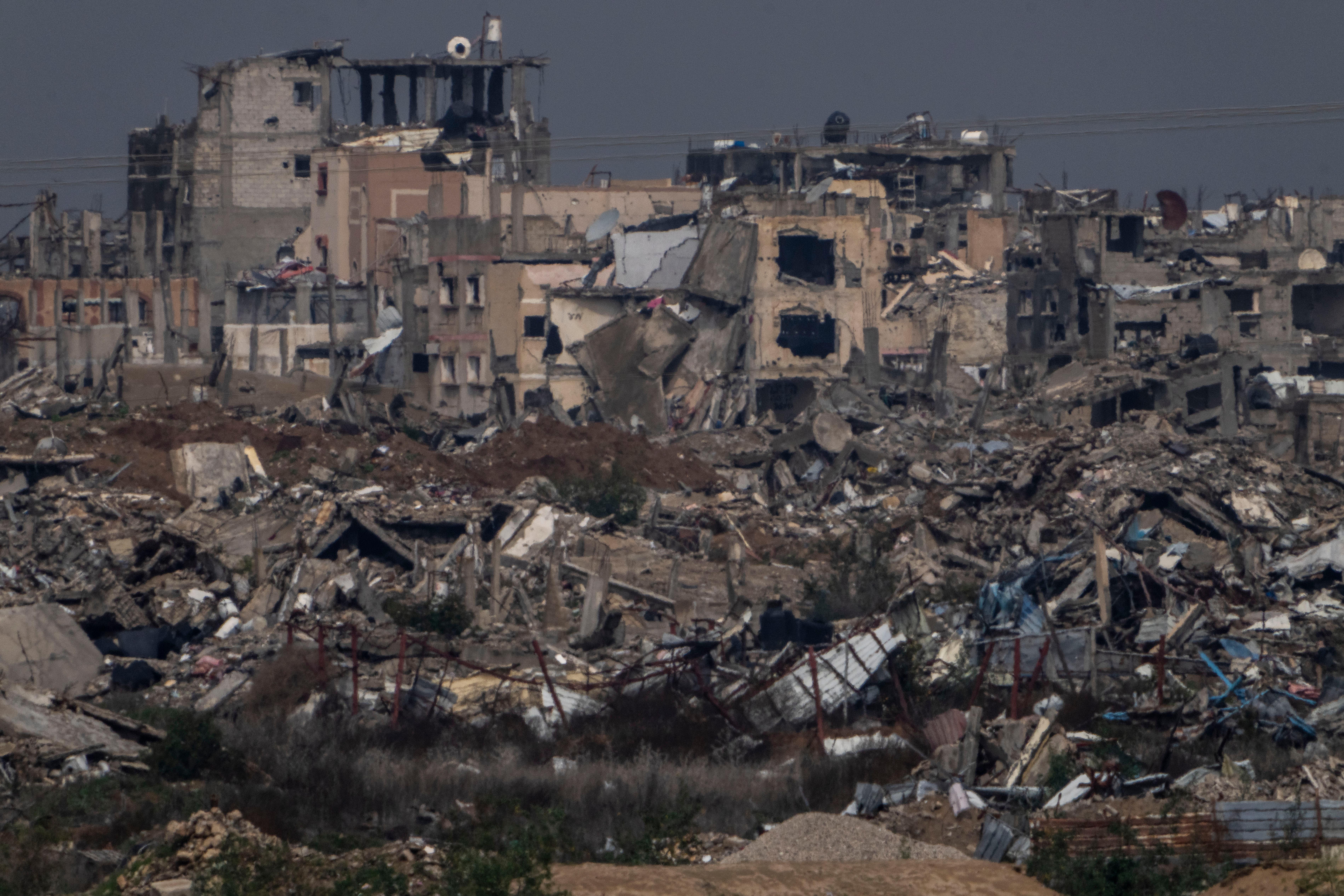 The war has left much of northern Gaza in ruins (Ariel Schalit/AP)