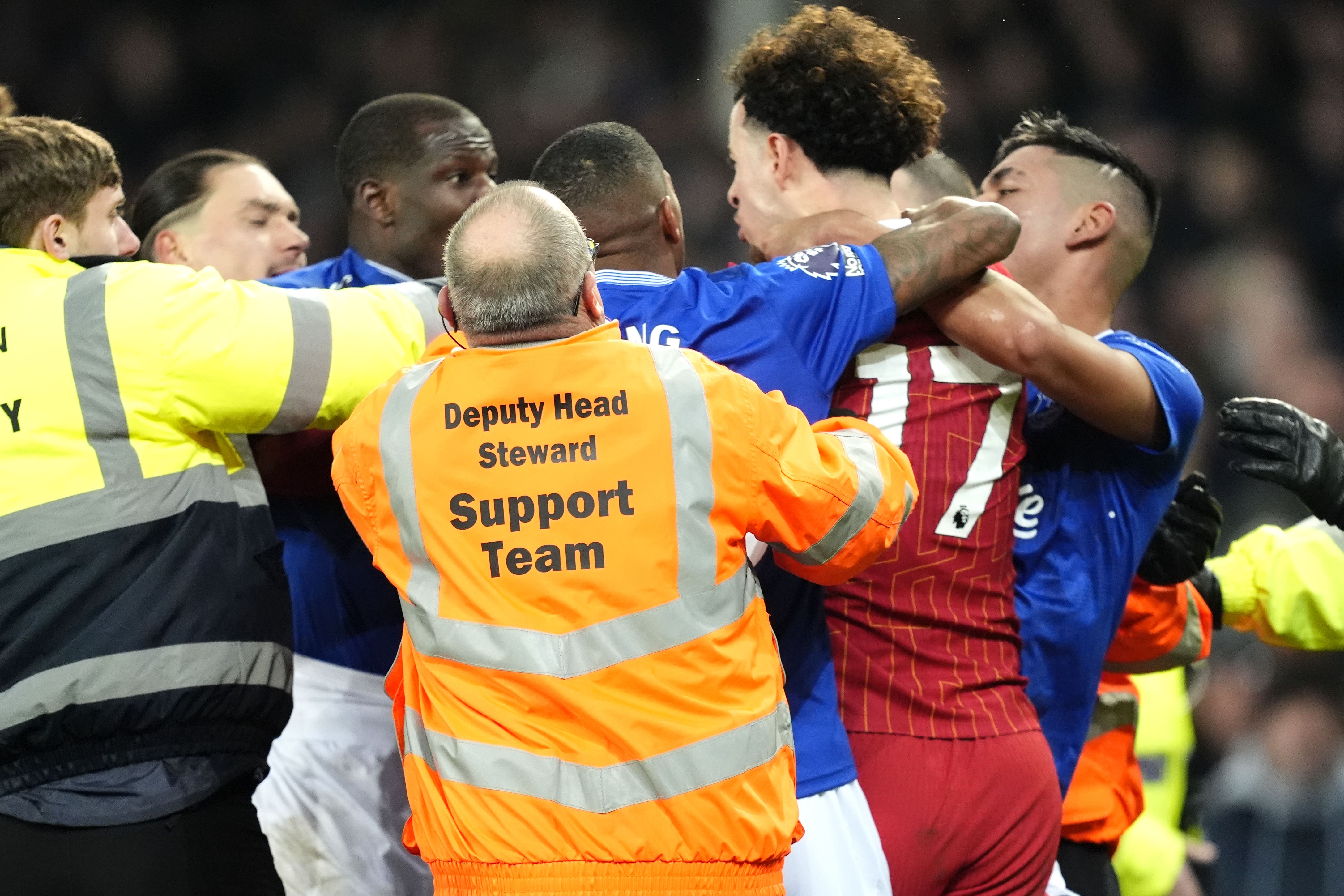 Curtis Jones and Abdoulaye Doucoure needed to be separated (Nick Potts/PA)