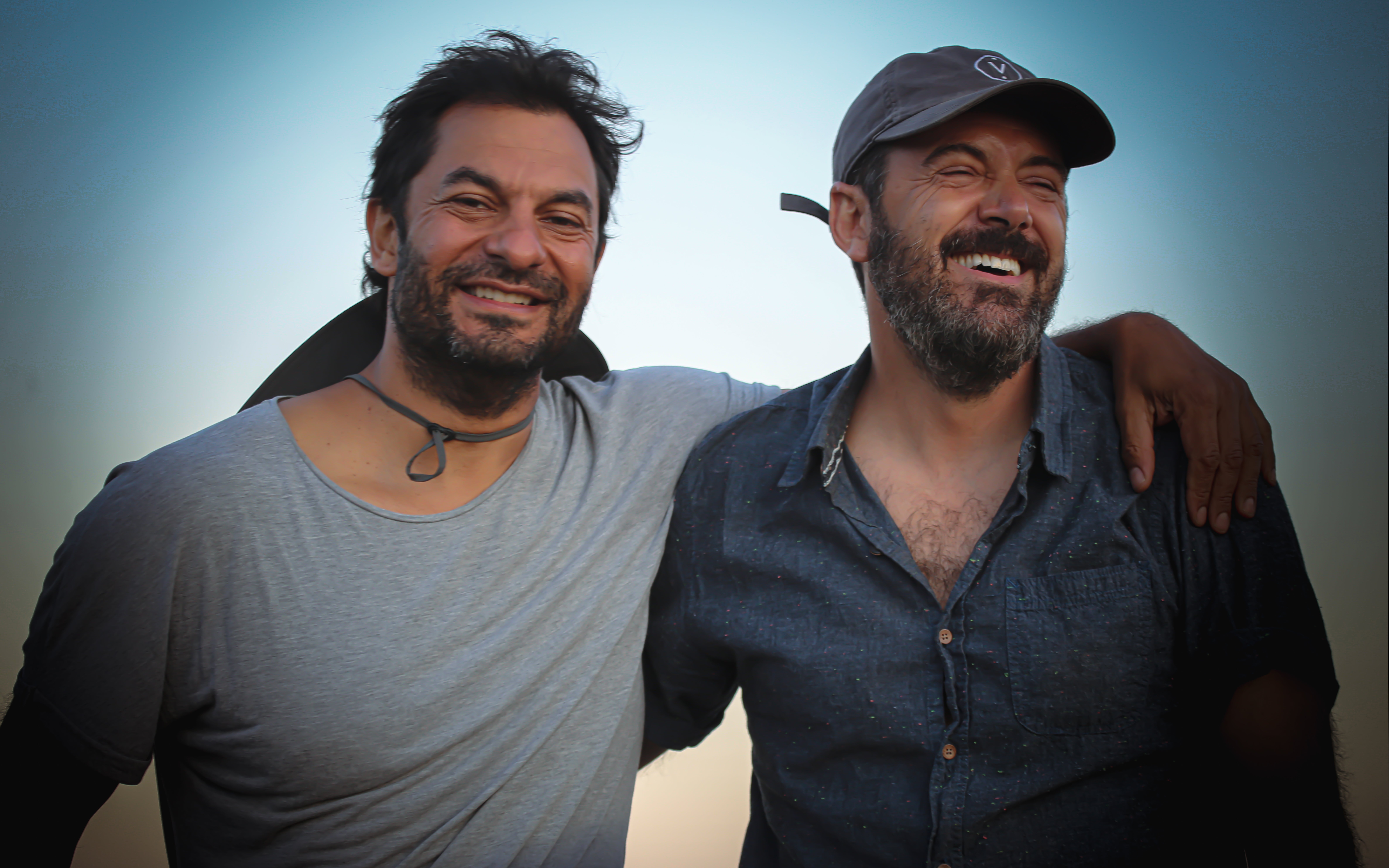 Darwin Shaw and Will Hawkes on the set of ‘The Last Ranger’