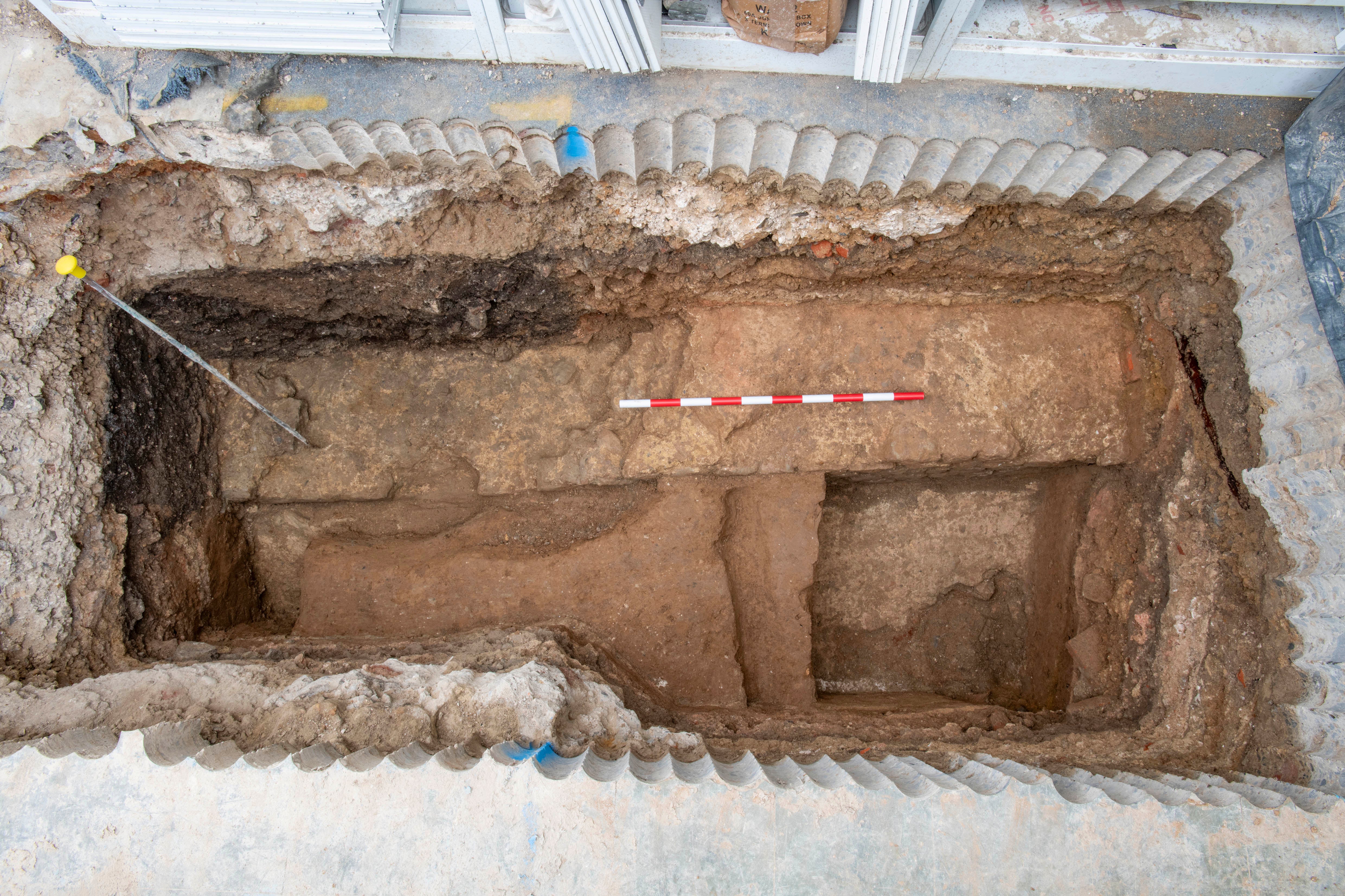 Part of the wall of a Roman basilica discovered underneath a London office building