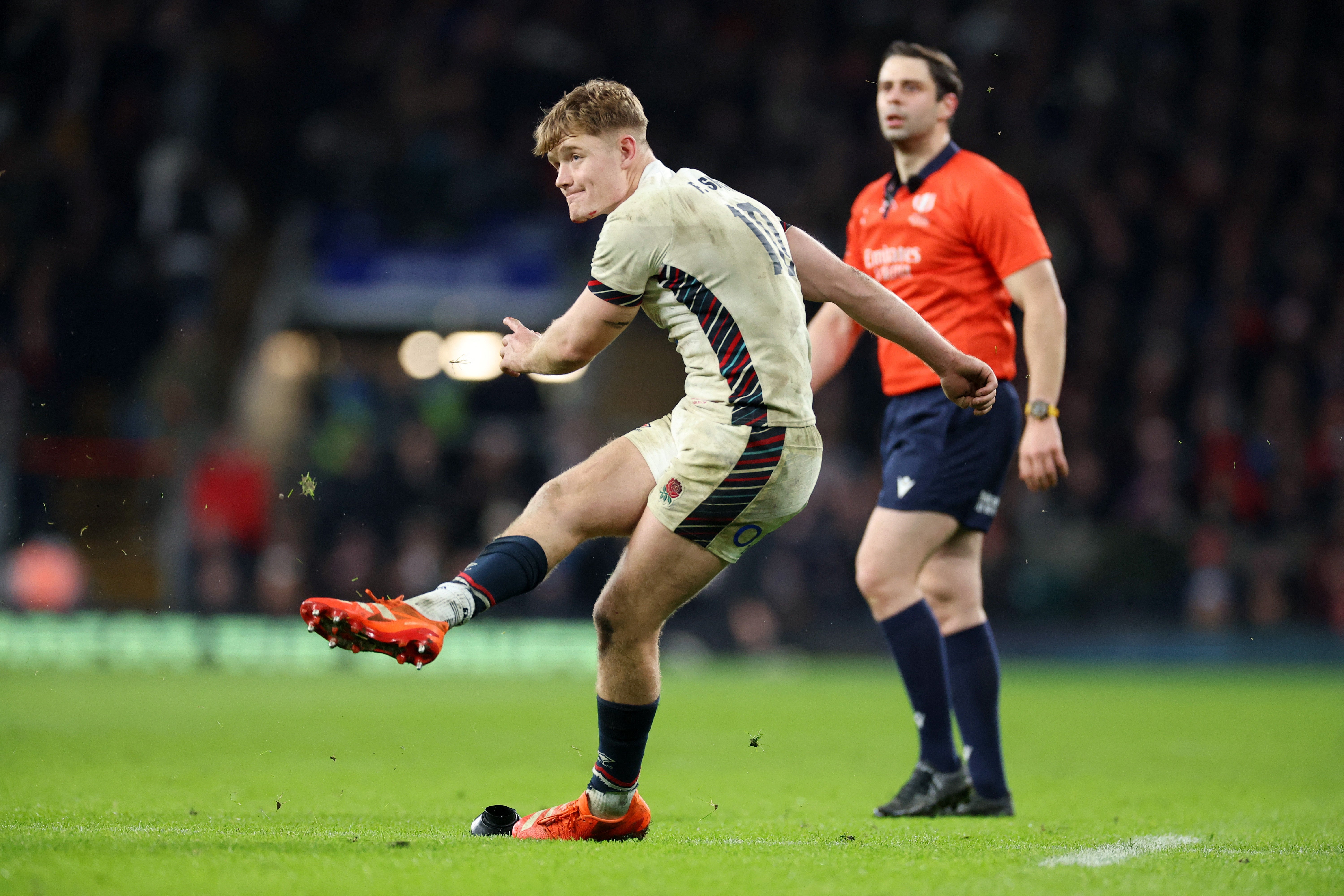 Fin Smith took over kicking duties from Marcus Smith late in the win over France after his namesake endured a torrid time off the tee