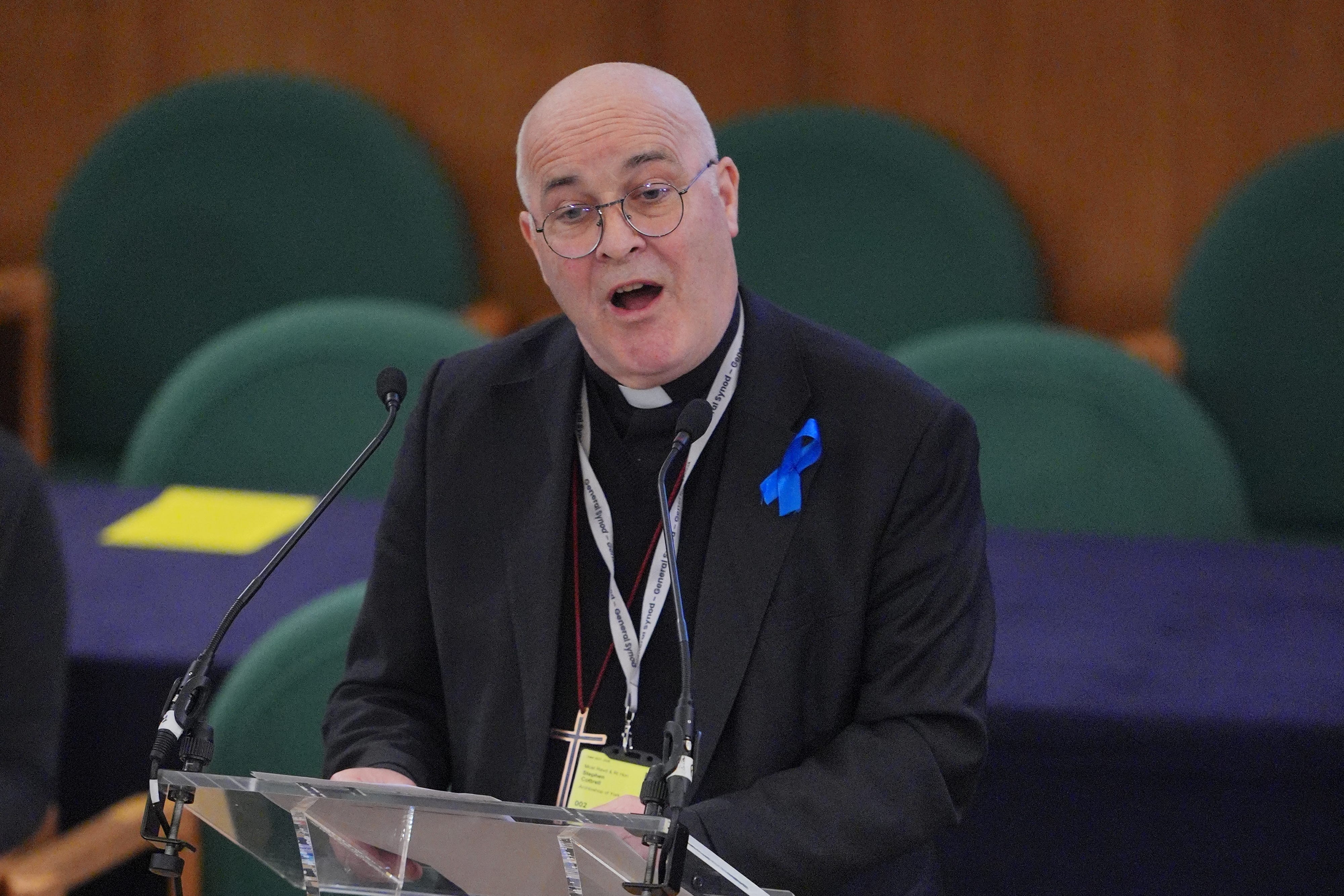 Archbishop of York Stephen Cottrell apologised at Synod for ever having been thought to influence a voting committee (Jonathan Brady/PA)