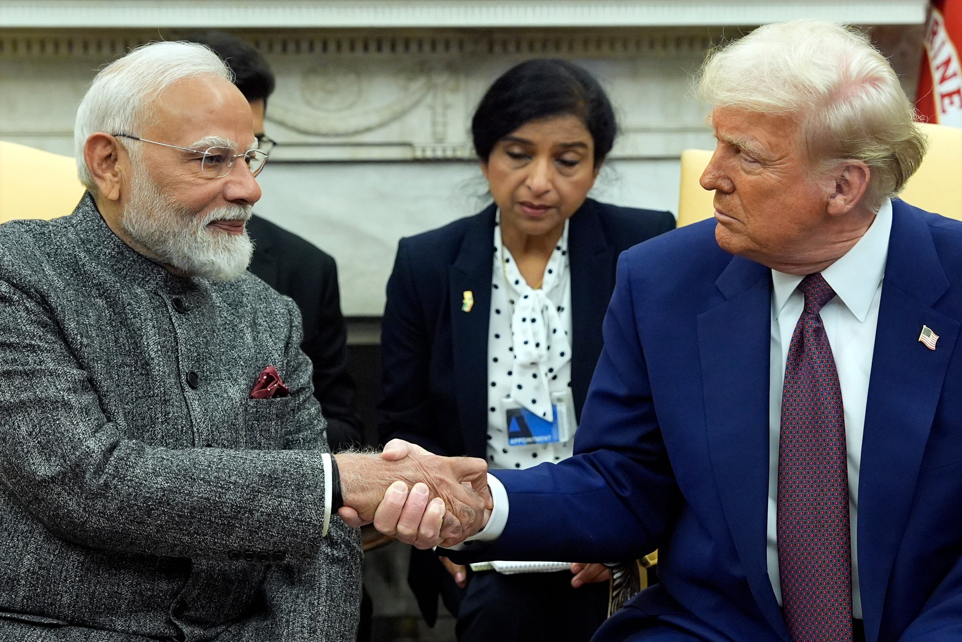 Modi meets Trump at White House to discuss trade and tariffs in the wake of the president's announcement on implementing reciprocal tariffs on US trading partners