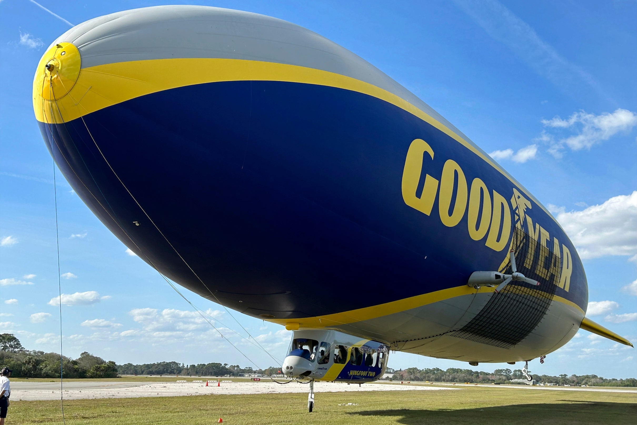 NASCAR-Goodyear Blimp at 100 Auto Racing
