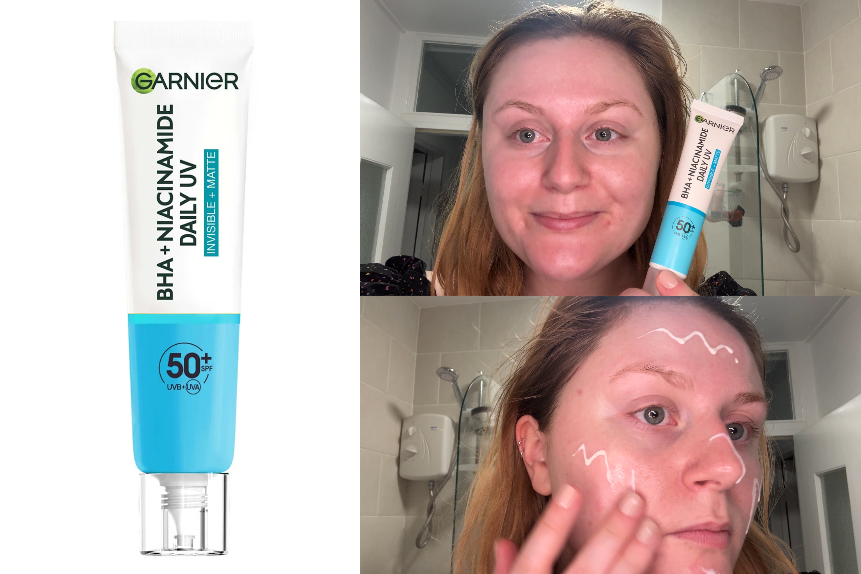 best spf moisturisers garnier bha + niacinamide daily uv invisible + matte spf50+ indybest (1)