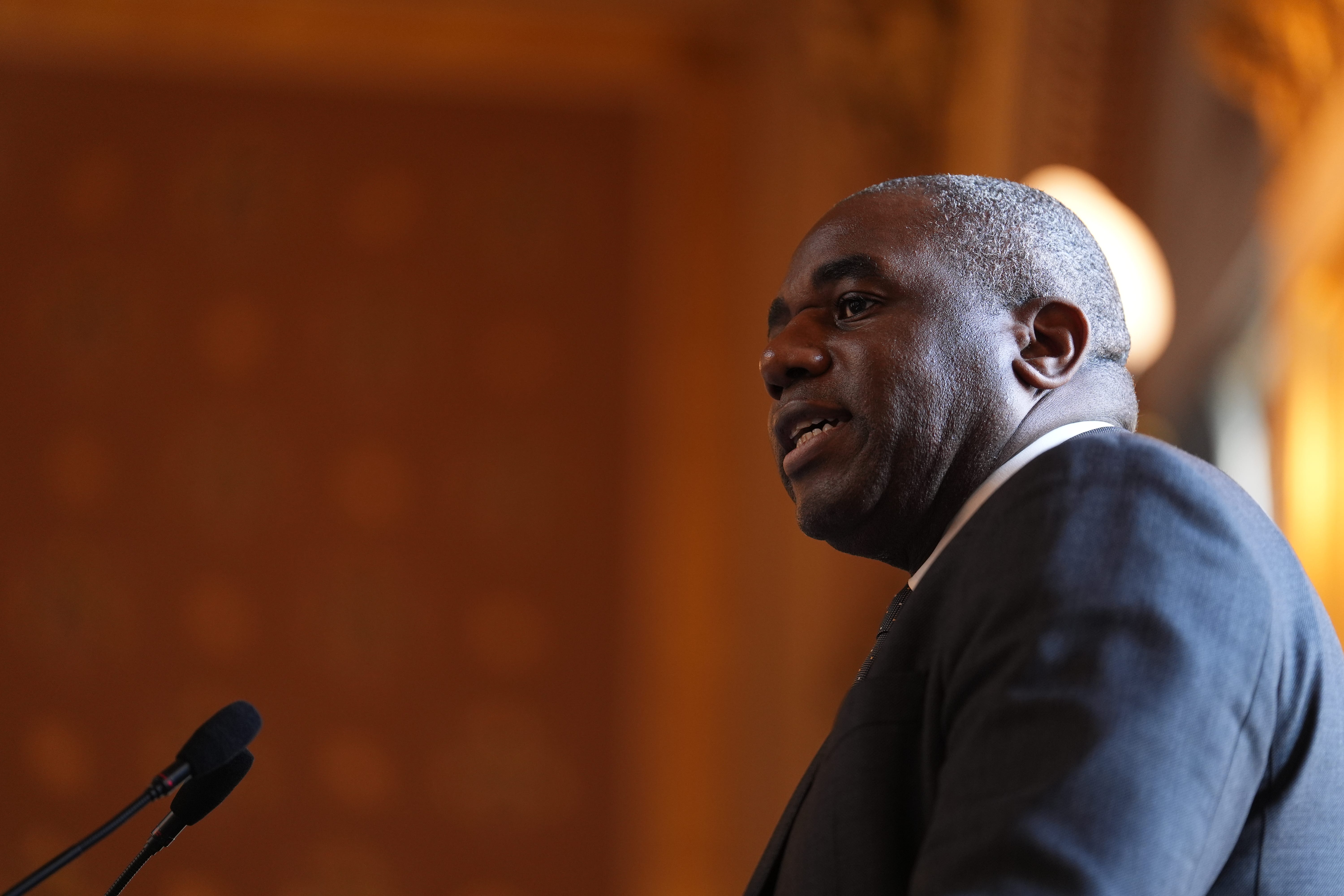 David Lammy will meet Alexei Navalny’s widow as he travels to Munich for a major security conference on Friday (Jordan Pettitt/PA)