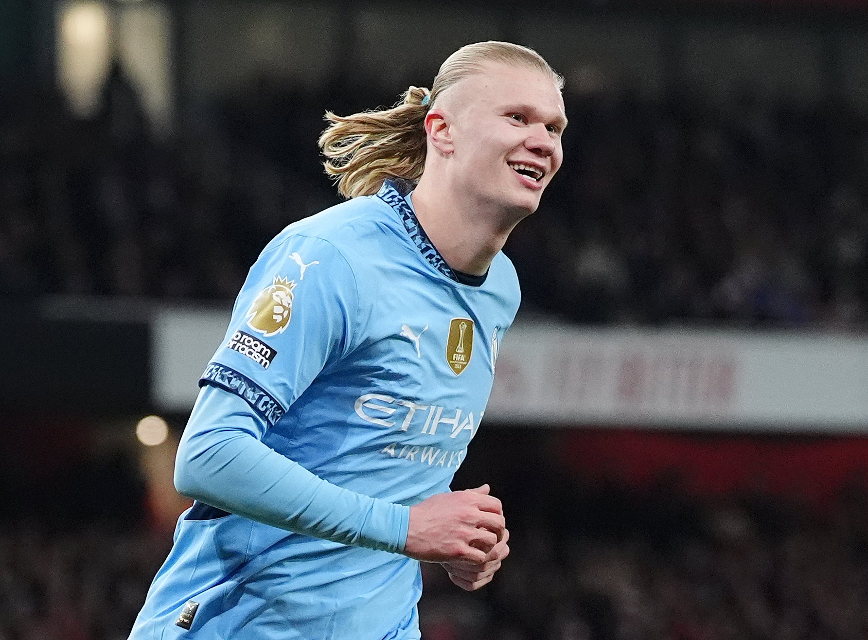 Newcastle frontman Alexander Isak will go head-to-head with Manchester City marksman Erling Haaland (pictured) on Saturday (Adam Davy/PA)