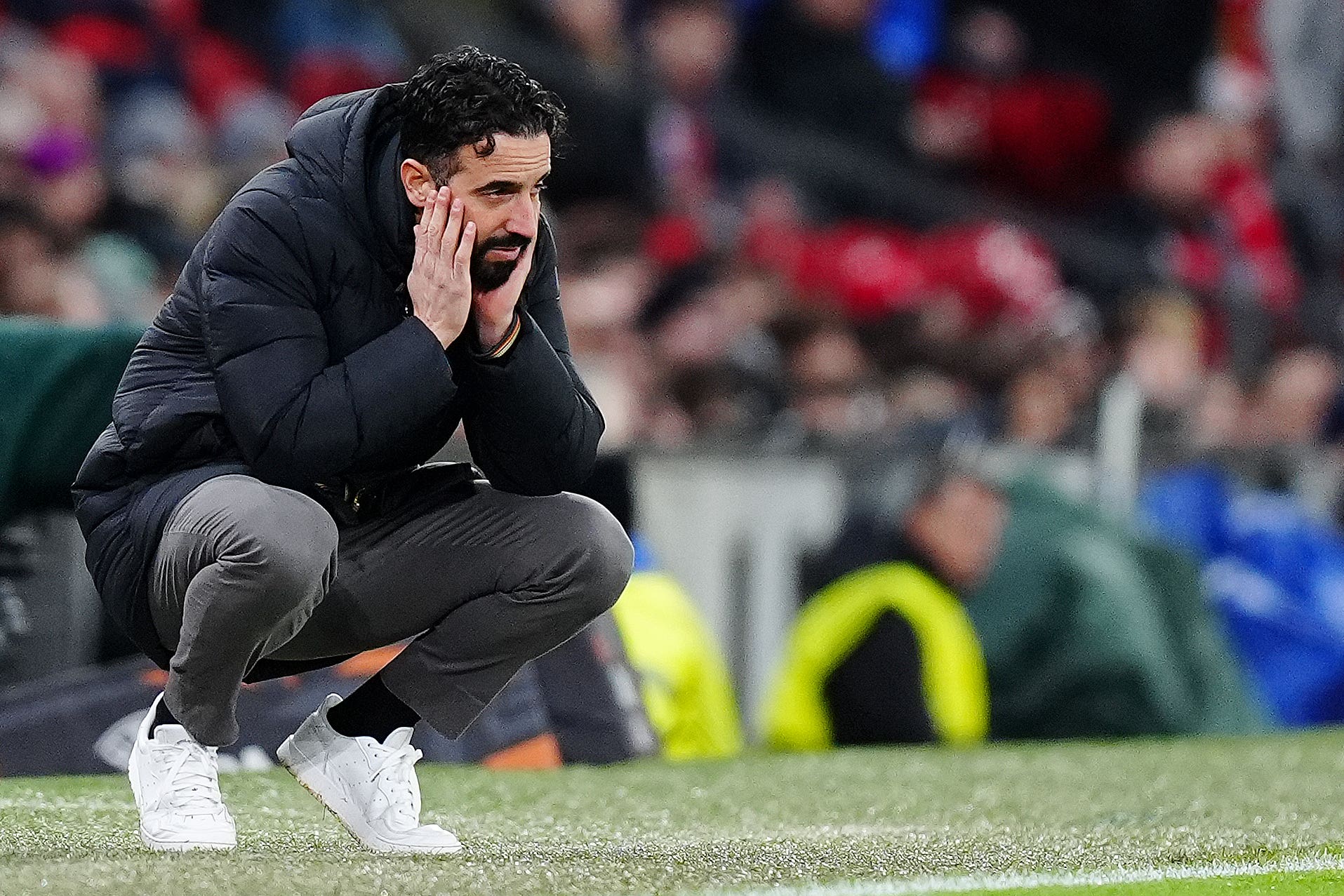 Ruben Amorim has spoken of the pressure facing both himself and Sunday’s opposite number Ange Postecoglou (Mike Egerton/PA)