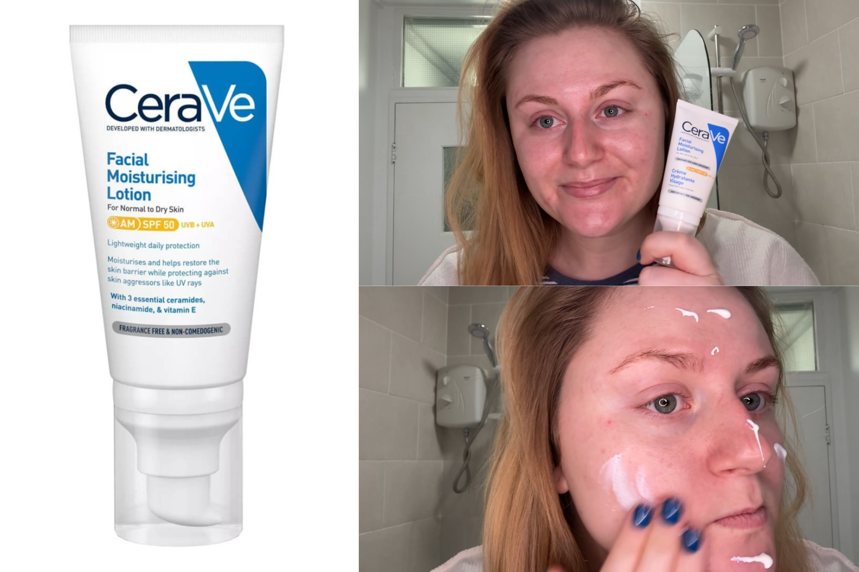 best spf moisturisers cerave facial moisturising lotion for normal to dry skin spf50