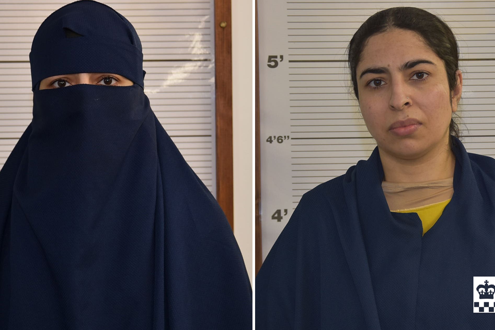 The two custody images of Farishta Jami (West Midlands Police/Warwickshire Police/PA)