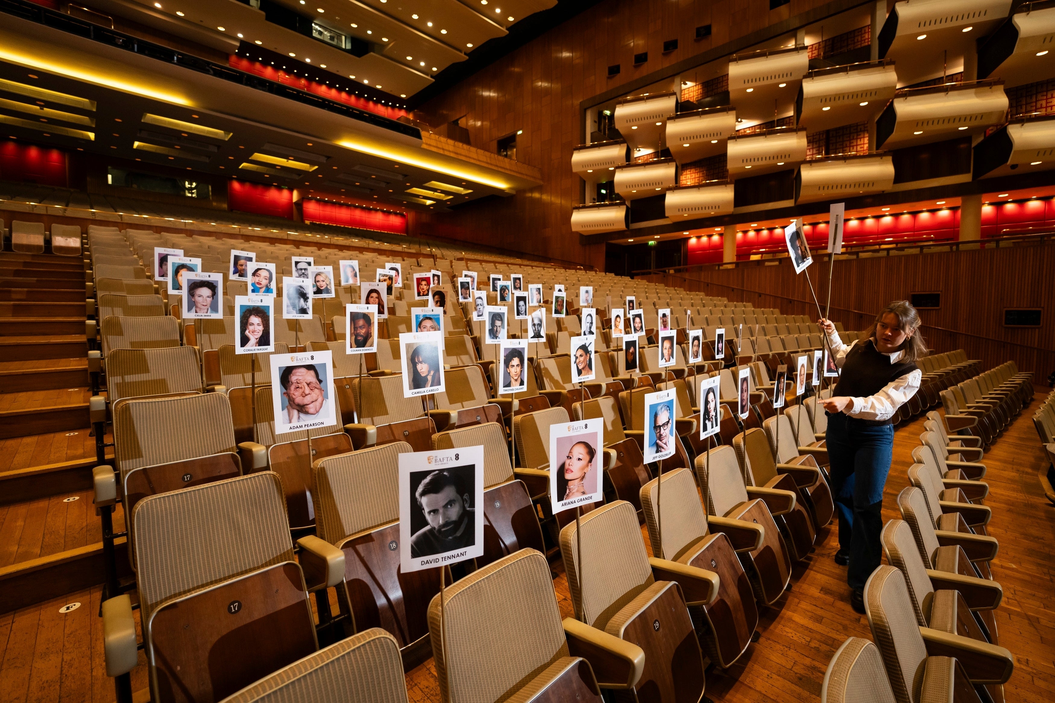 Britain BAFTA Heads on Sticks Photo Call