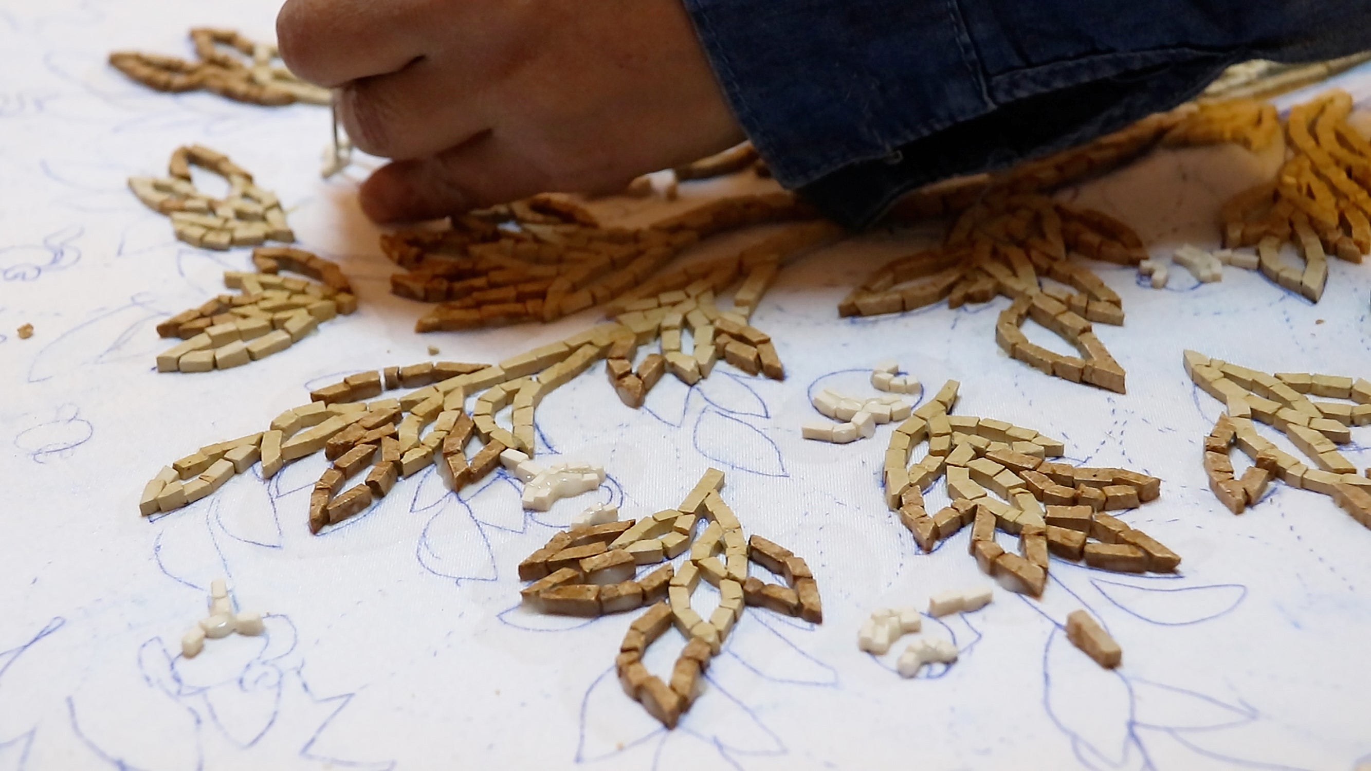 Making mosaics in Madaba