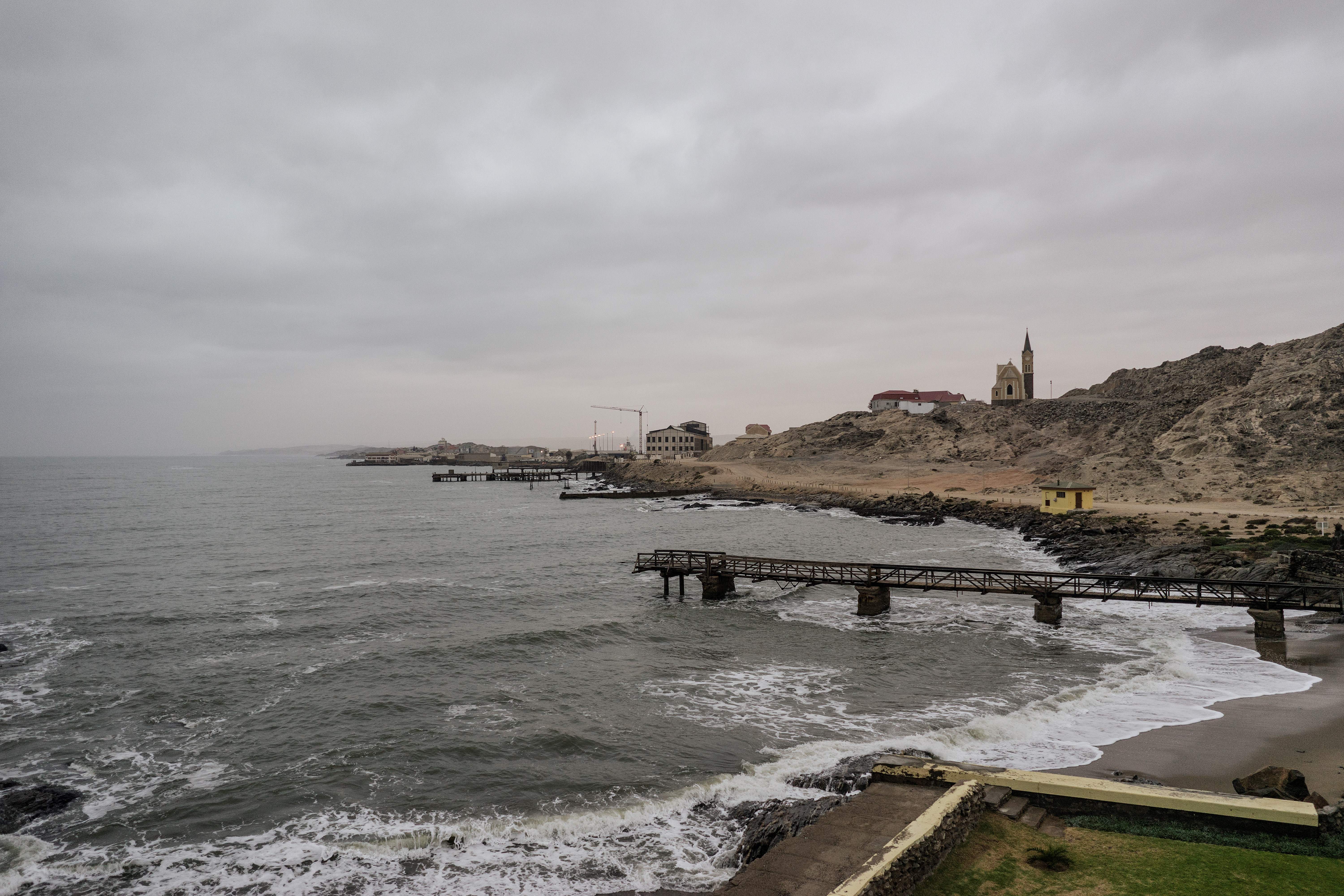 A photo taken on June 27, 2017 shows a general view of the Luderitz coastline, Namibia