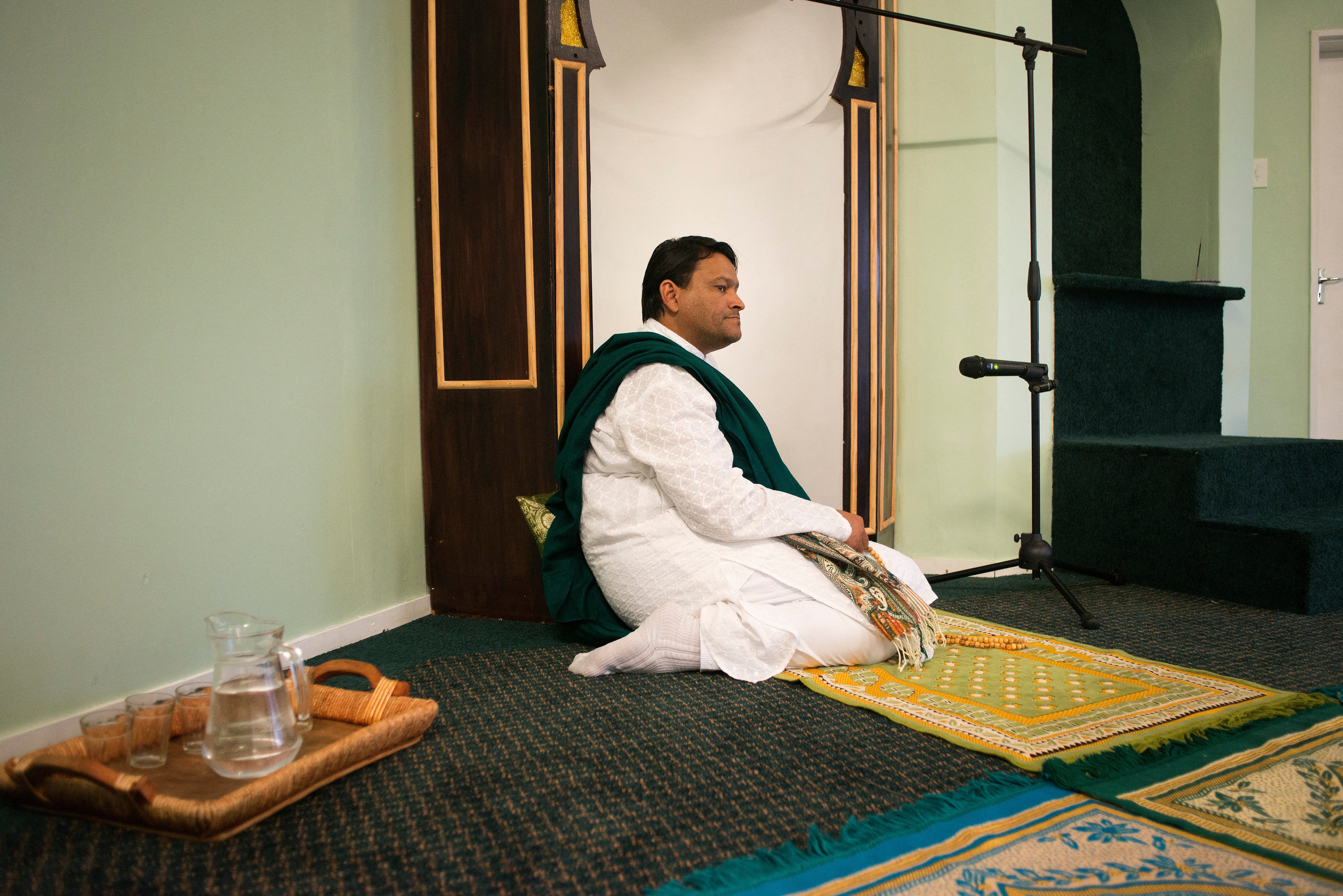 Muhsin Hendricks prepares to lead a prayer