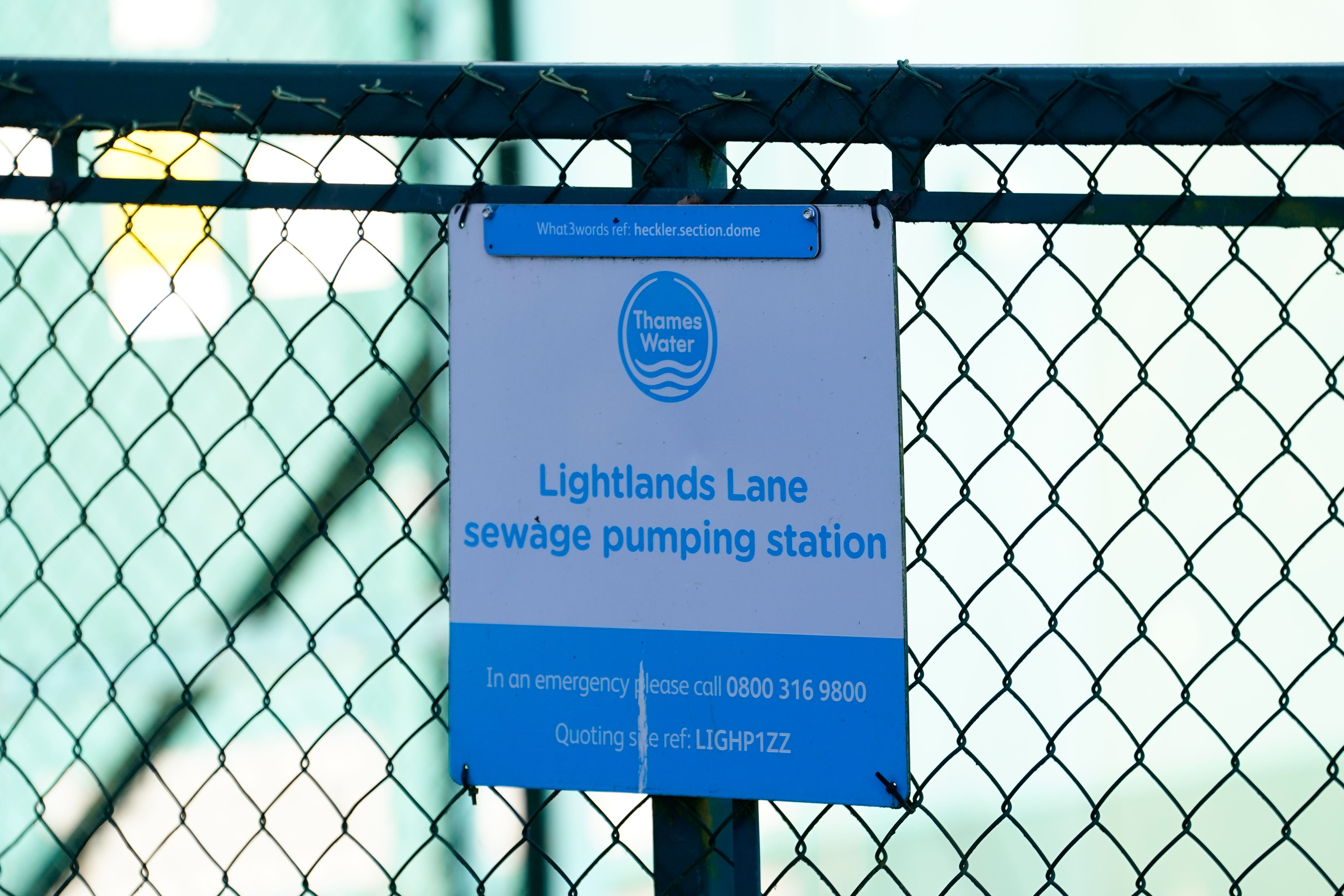 Thames Water signage in Cookham, Berkshire (Andrew Matthews/PA)