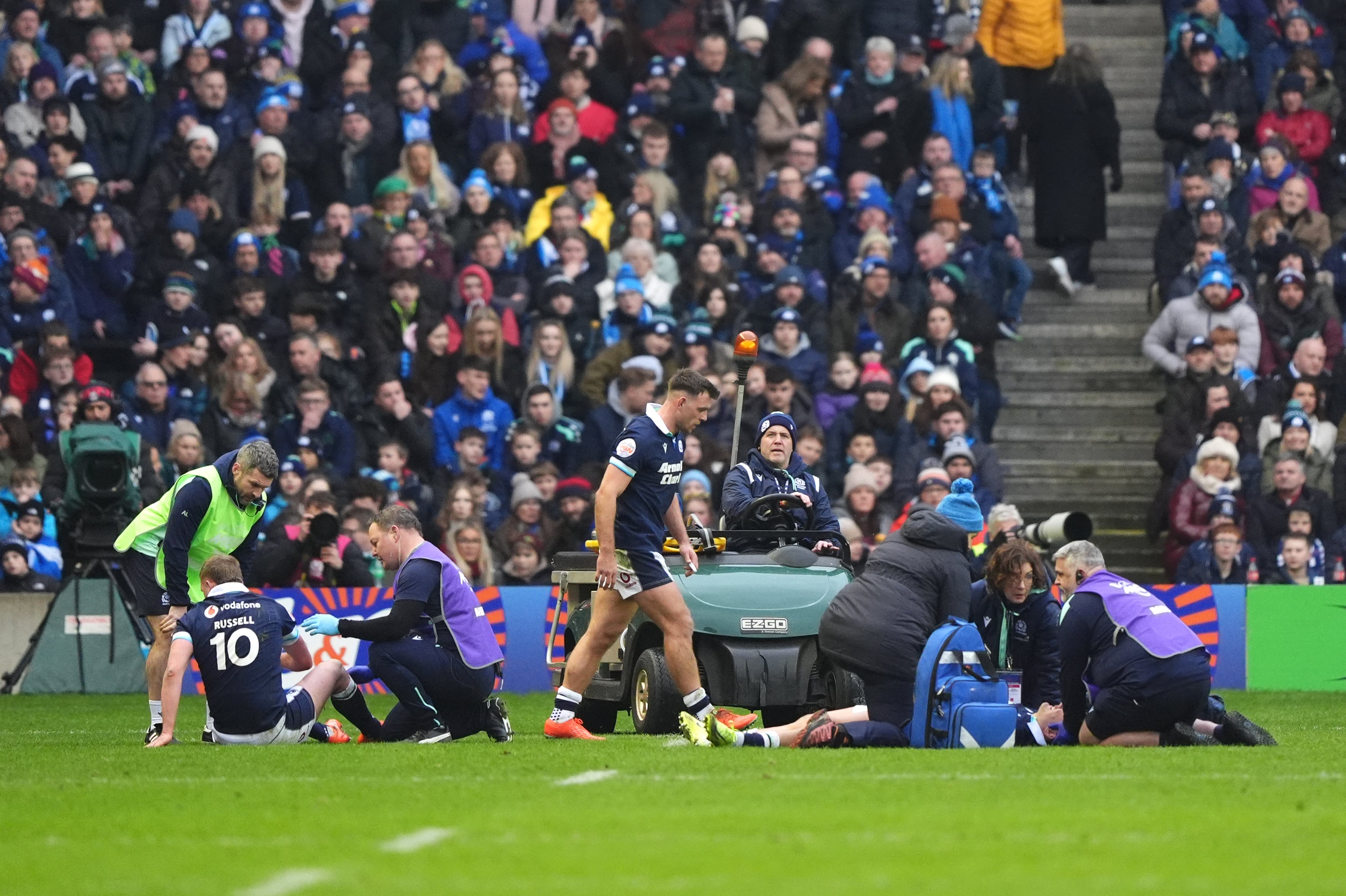 Finn Russell and Darcy Graham were injured during the defeat to Ireland