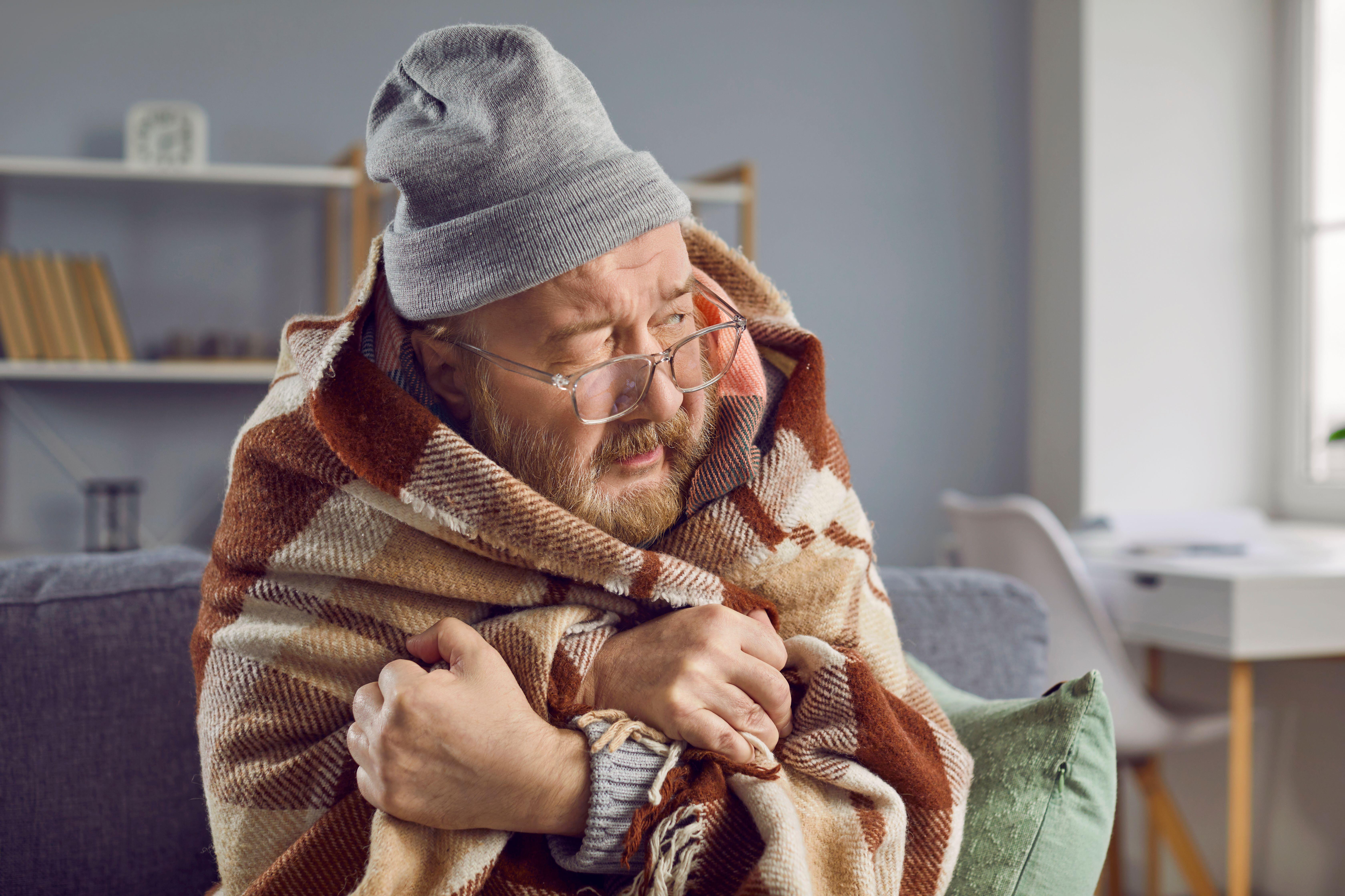 Older people are more at risk of getting ill from the cold