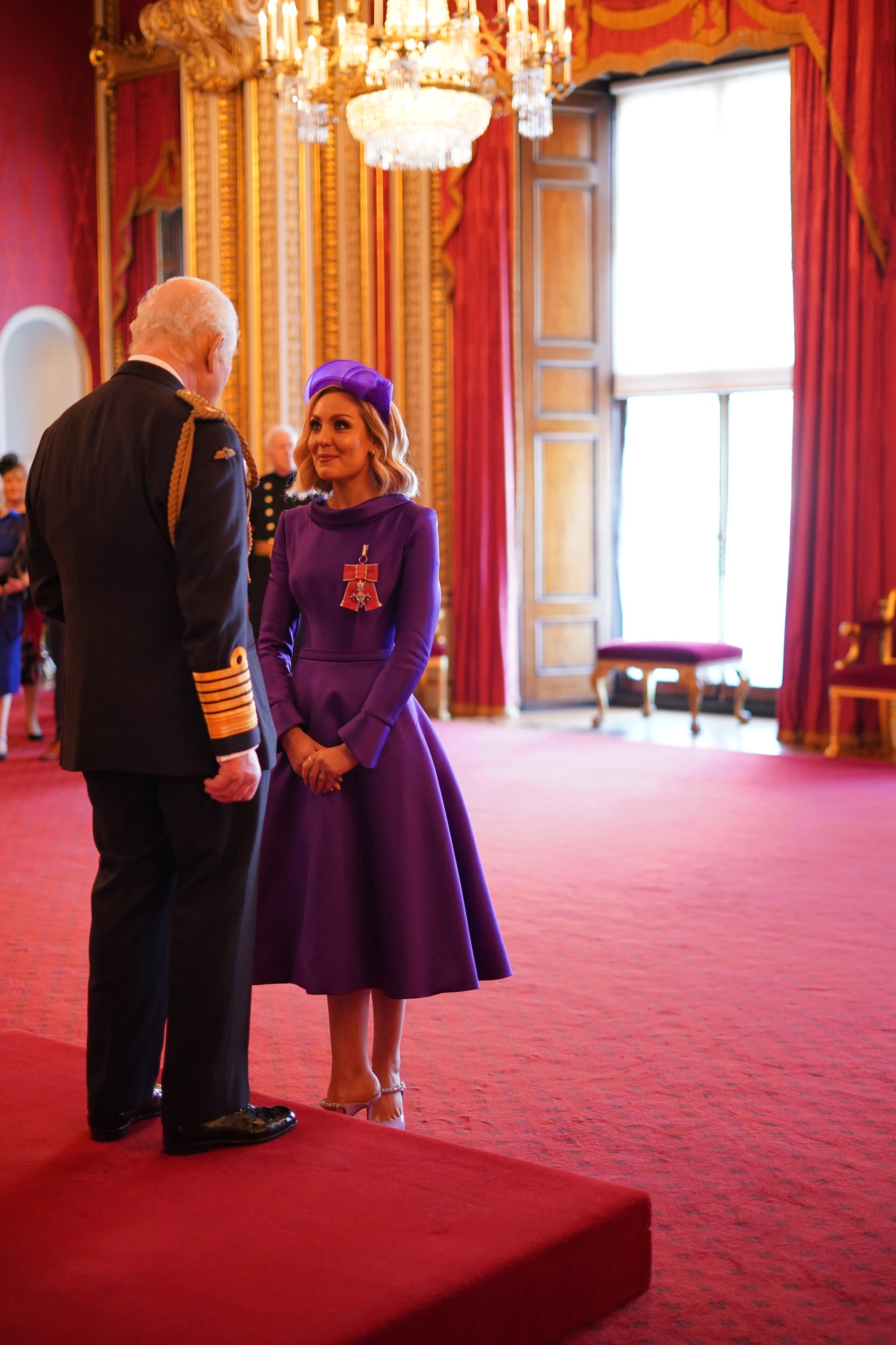 Amy Dowden was honoured for services to fundraising and raising awareness of inflammatory bowel disease (Jordan Pettitt/PA)