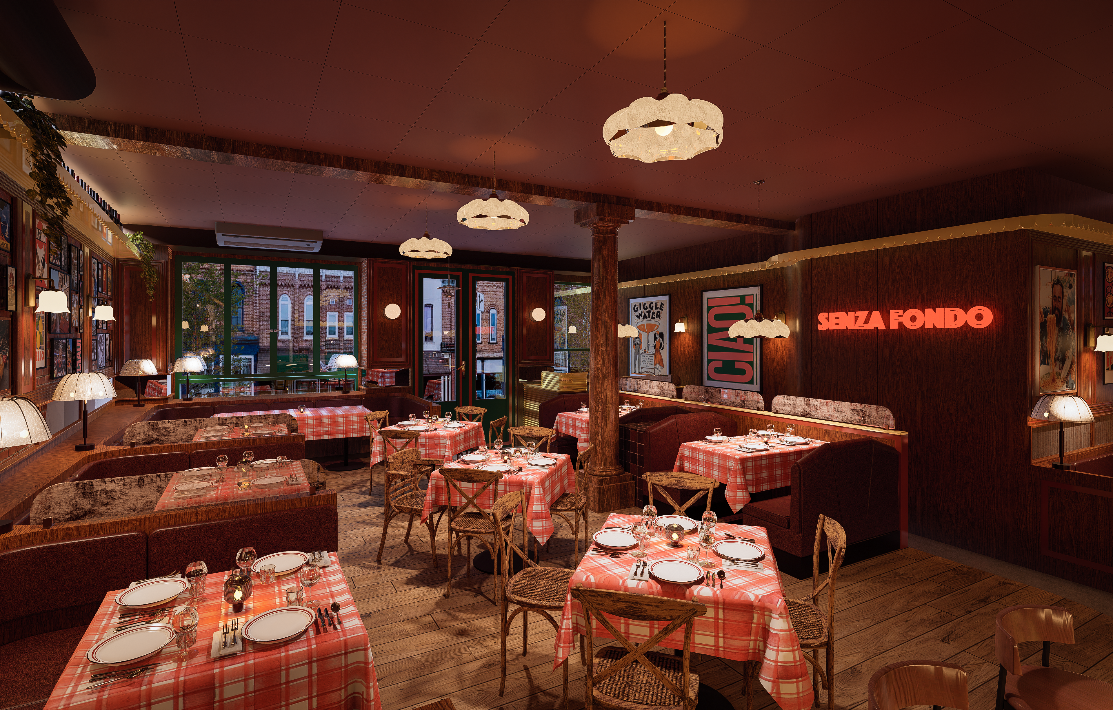 The restaurant hopes to transport guests to Italy via New York