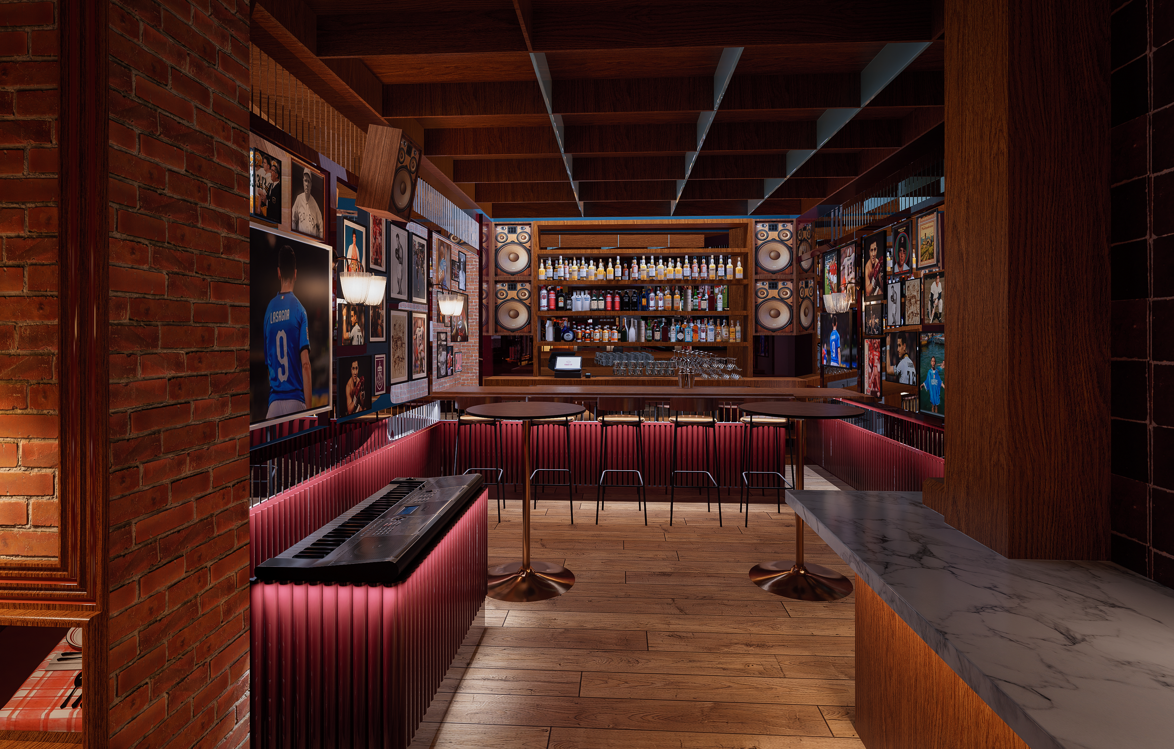 The Kevin Lasagna bar will allow guests to grab a drink before being seated for their bottomless lasagne slices