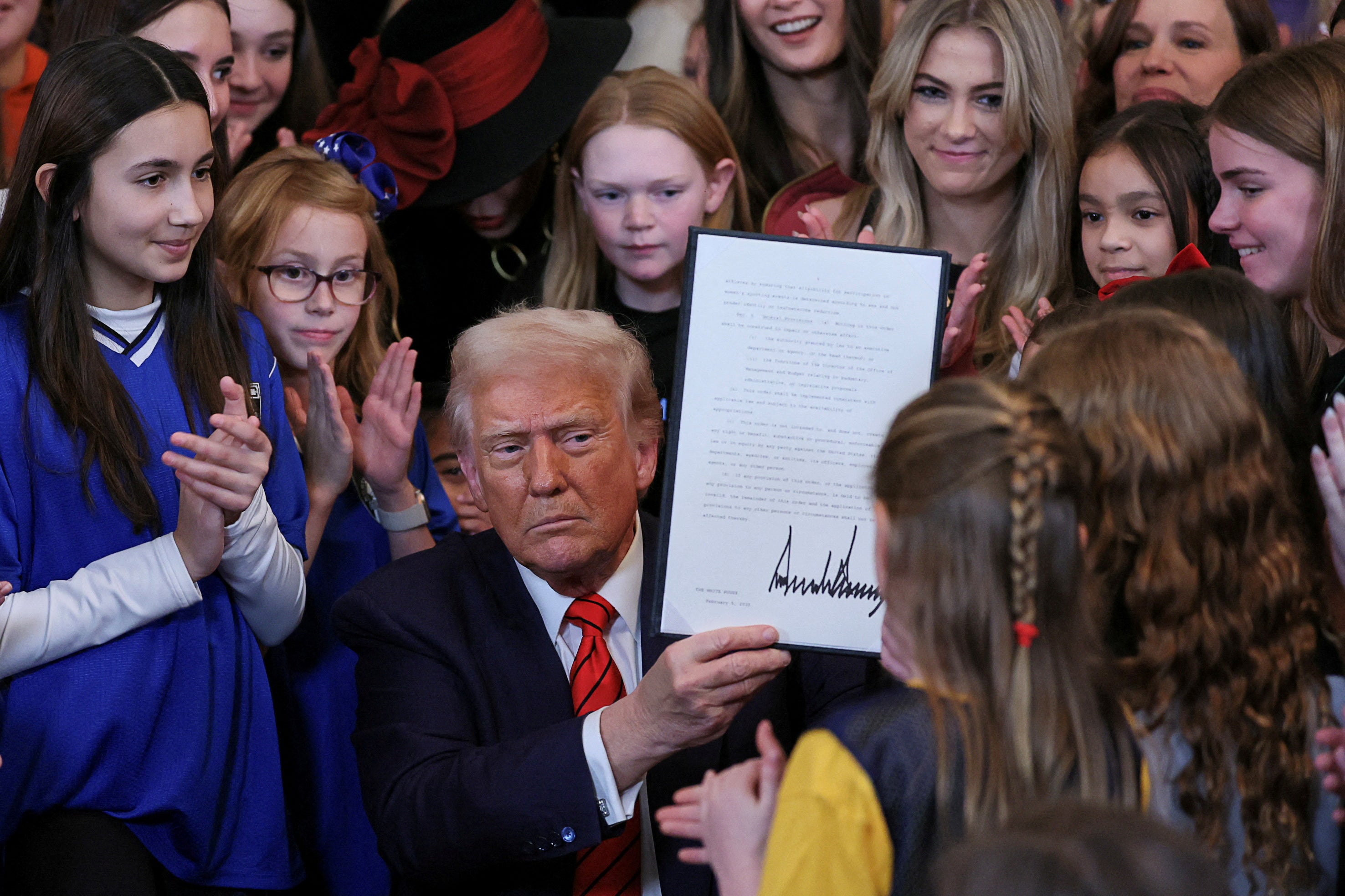 Trump has also signed an executive order designed to push transgender women and girl’s from women’s sports