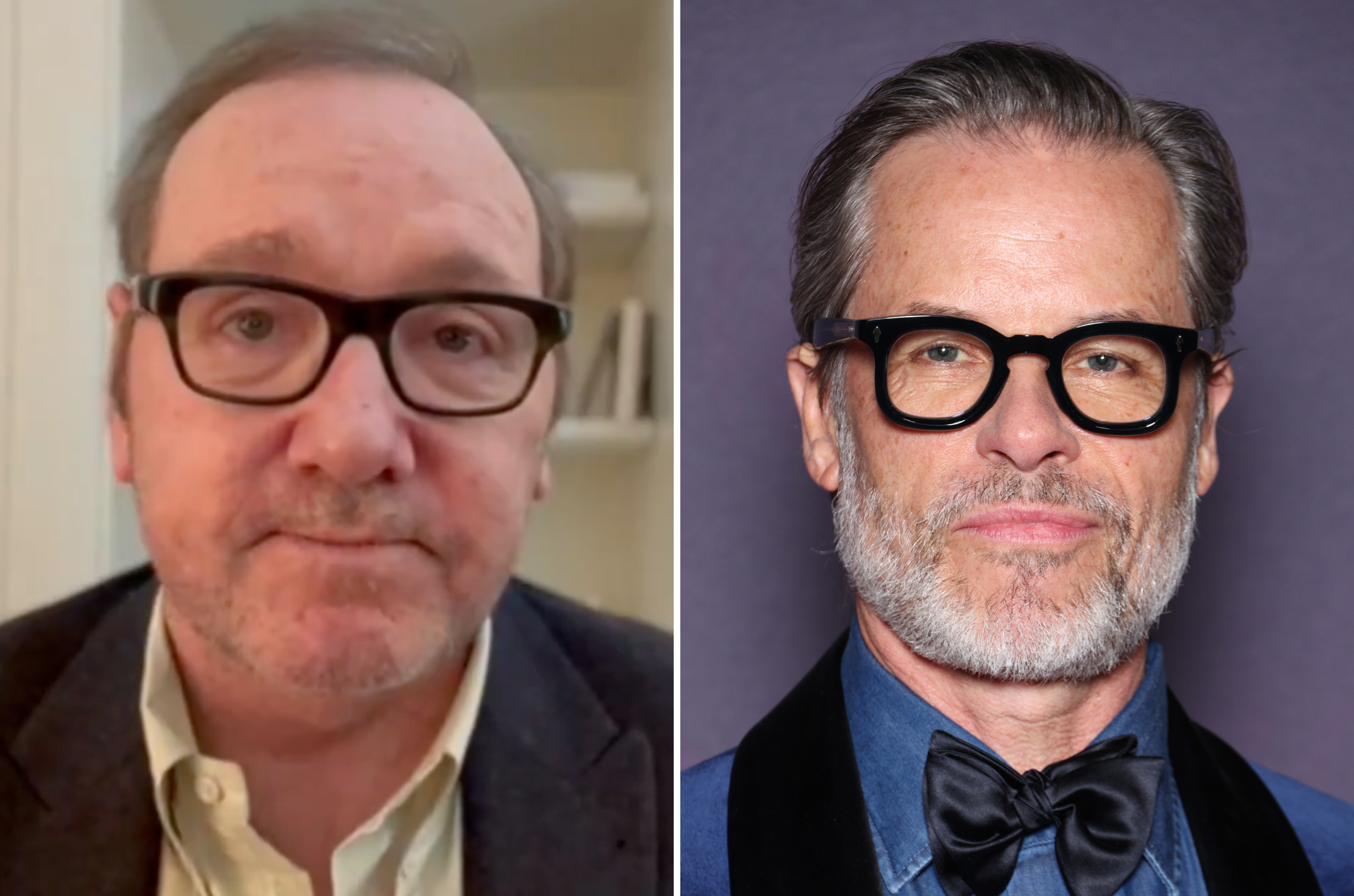 Kevin Spacey (left) denied Guy Pearce's claims that he was 'aggressive' toward him on set of 'L.A. Confidential'