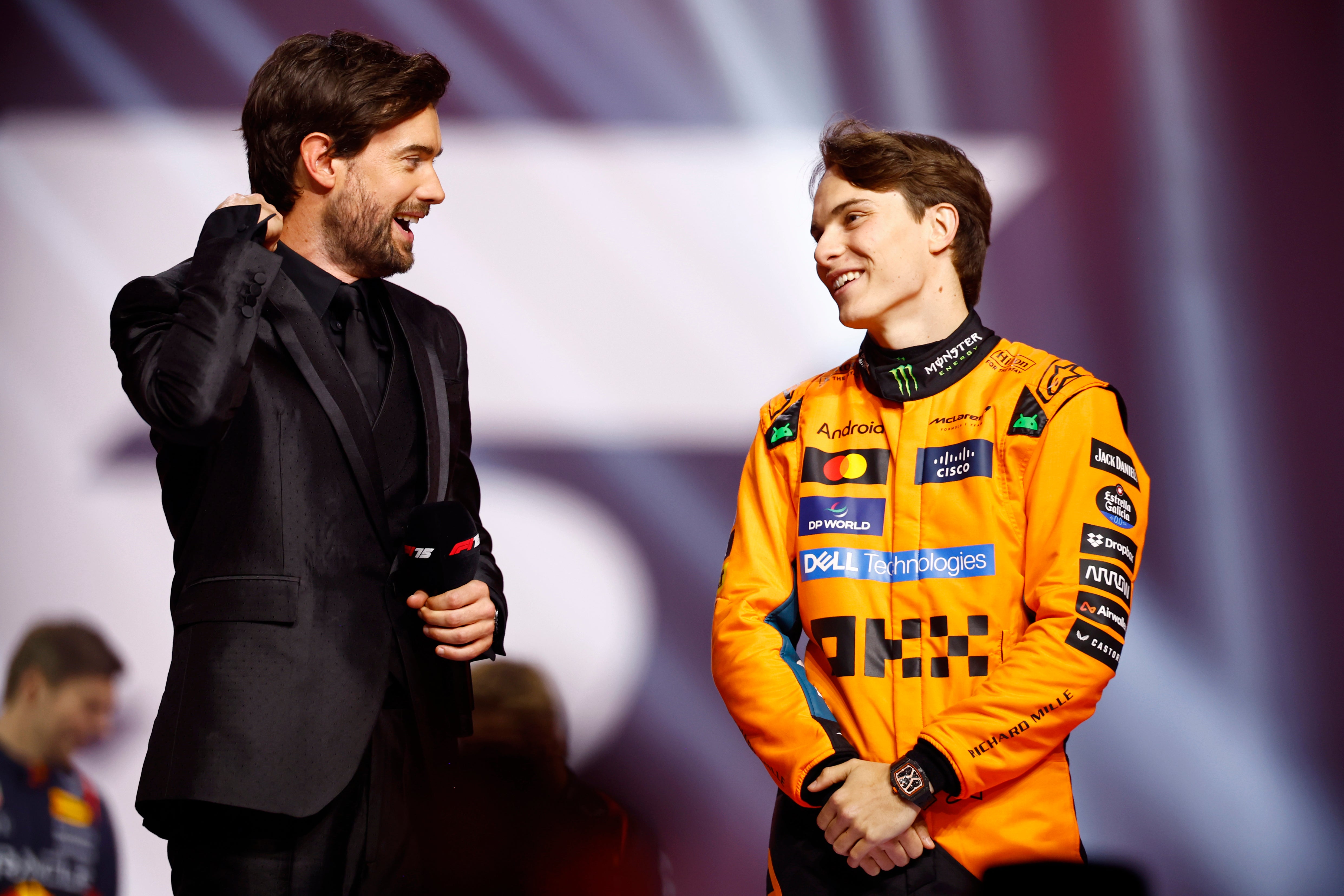 Jack Whitehall (left) hosted the event in London