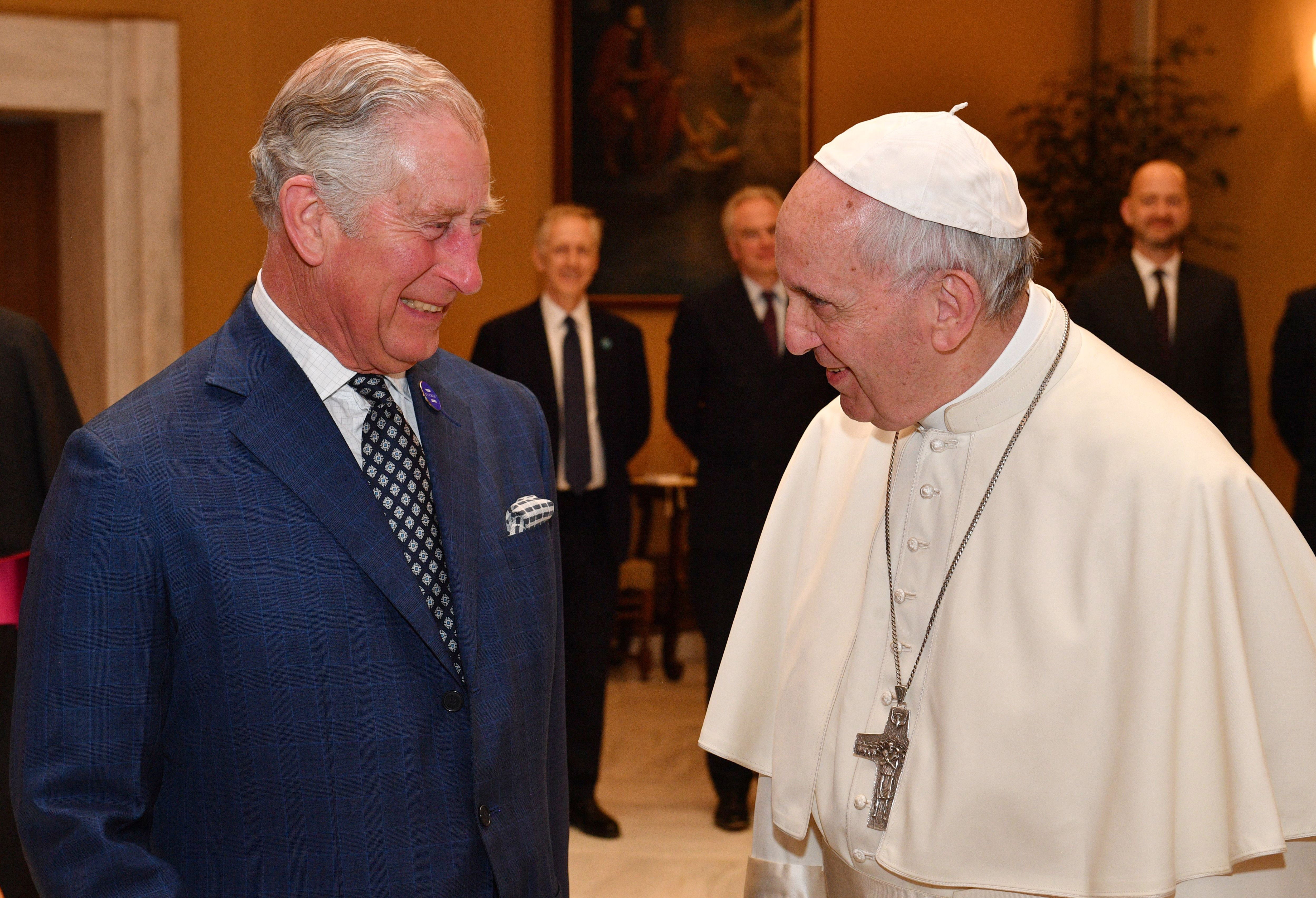 Pope Francis met with then-Prince Charles in 2017