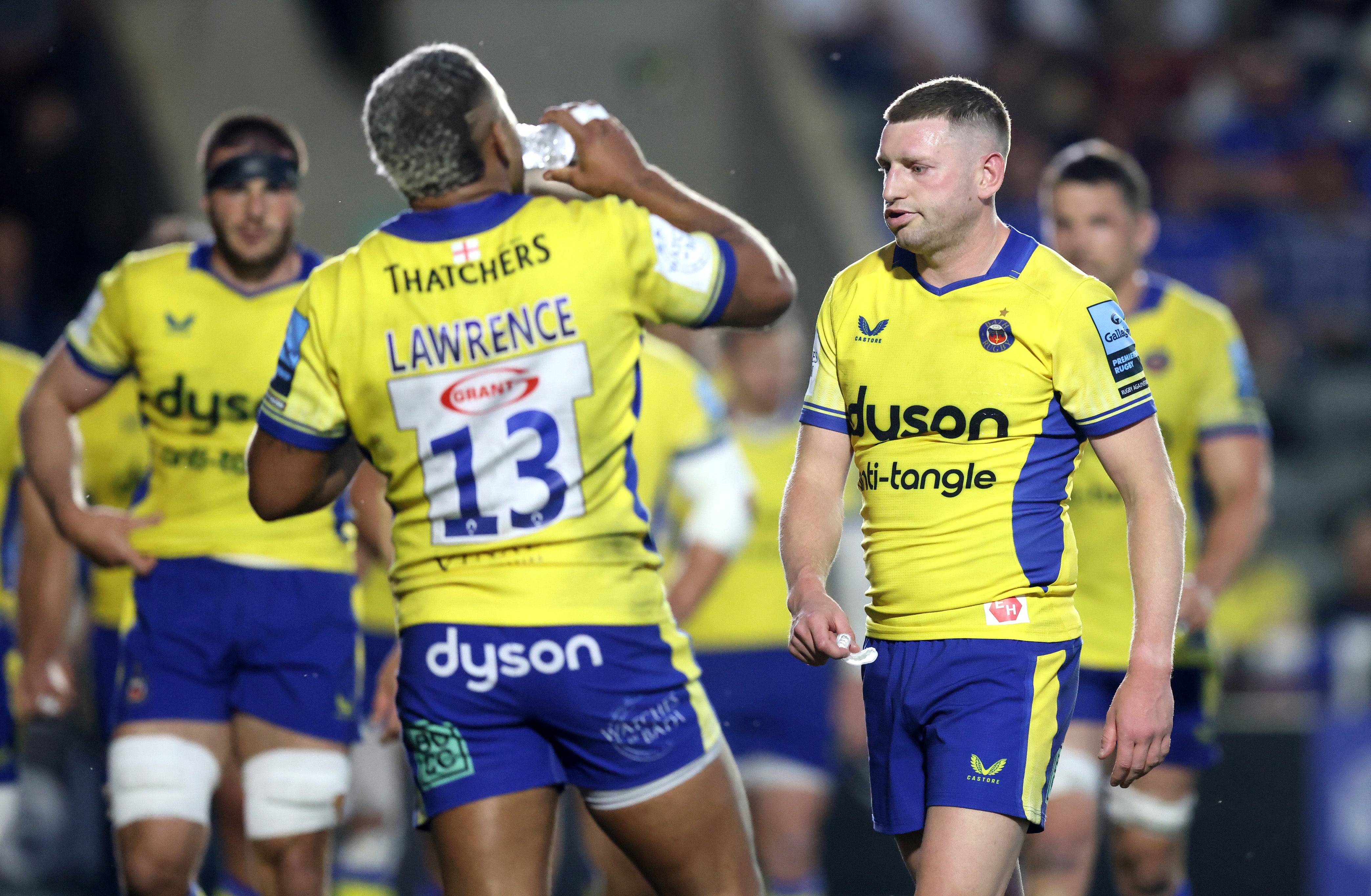 Ollie Lawrence and Finn Russell are teammates at Bath