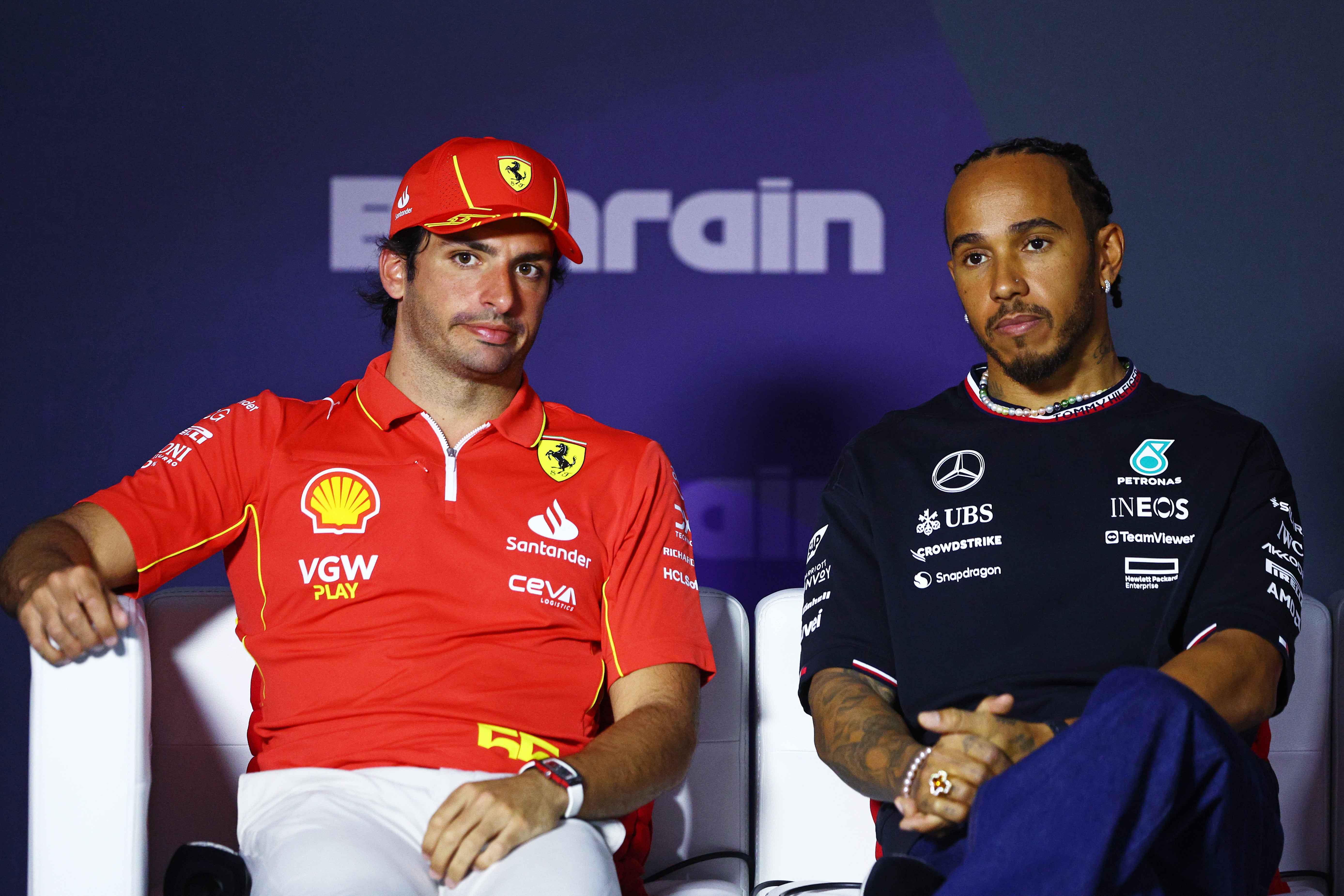 Carlos Sainz has been replaced at Ferrari by Lewis Hamilton