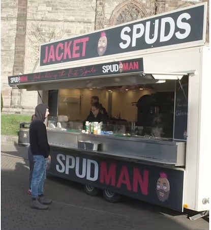 Spudman’s hot potato offering in Tamworth town centre
