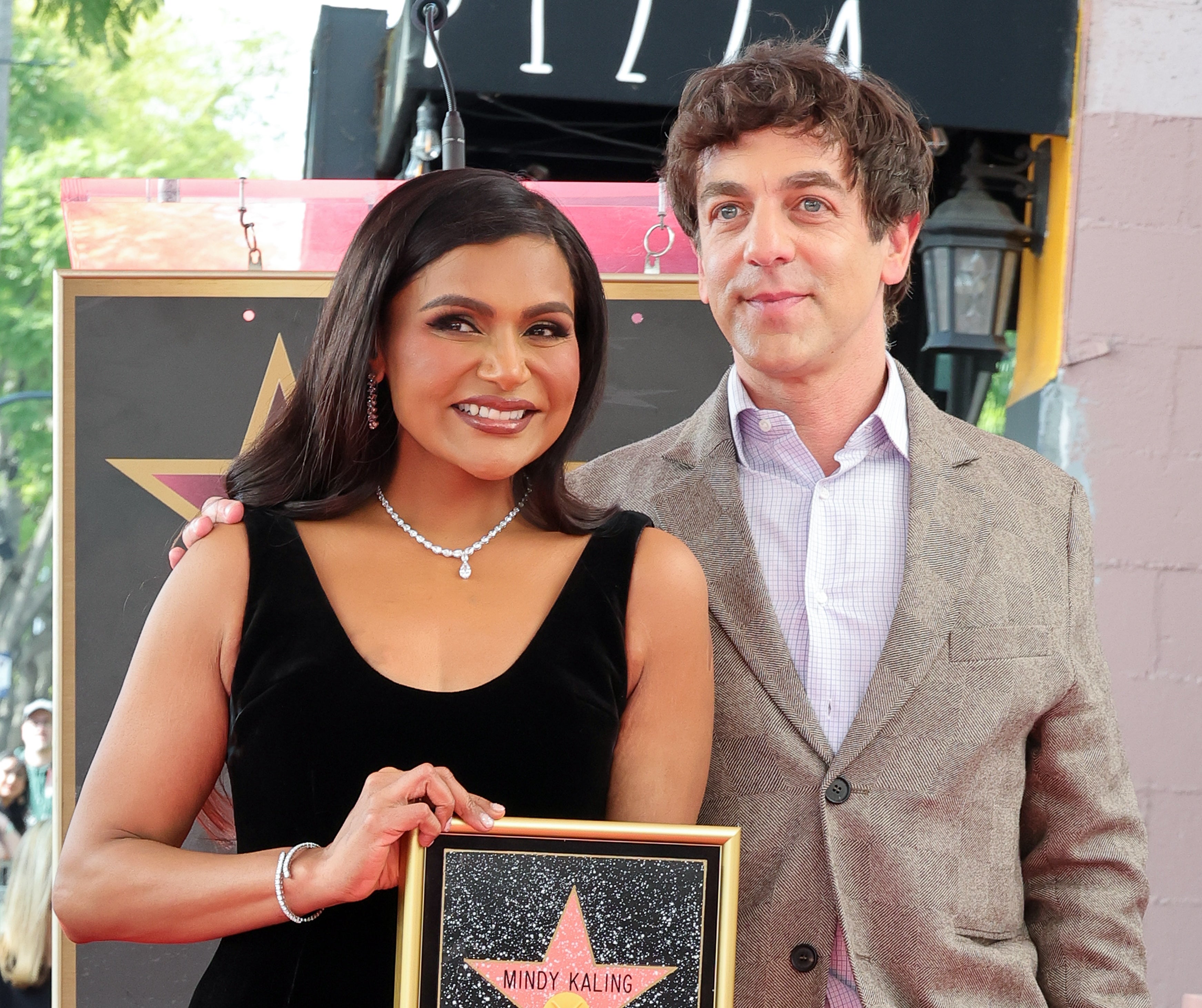 B.J. Novak honored Mindy Kaling at her Hollywood Walk of Fame Star ceremony