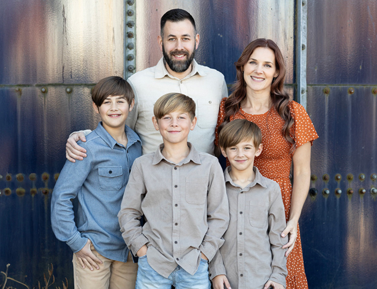 Casey Crafton, his wife Rachel Crafton and their three sons. Casey, 40, was killed in the collision between an American Airlines jet and an Army helicopter over Washington, D.C. last month