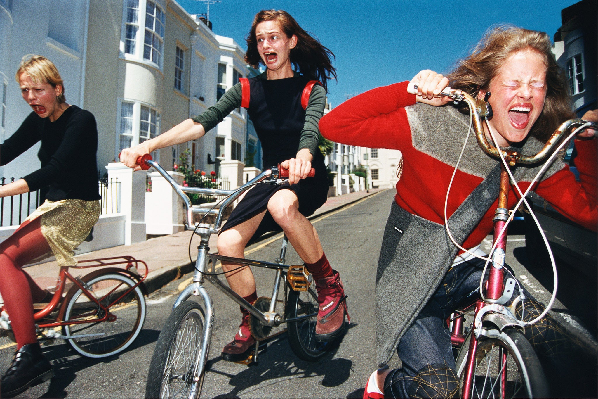 ‘Girls on Bikes (Sarf Coastin’)’ by Elaine Constantine from December 1997, as featured in The Face: Culture Shift