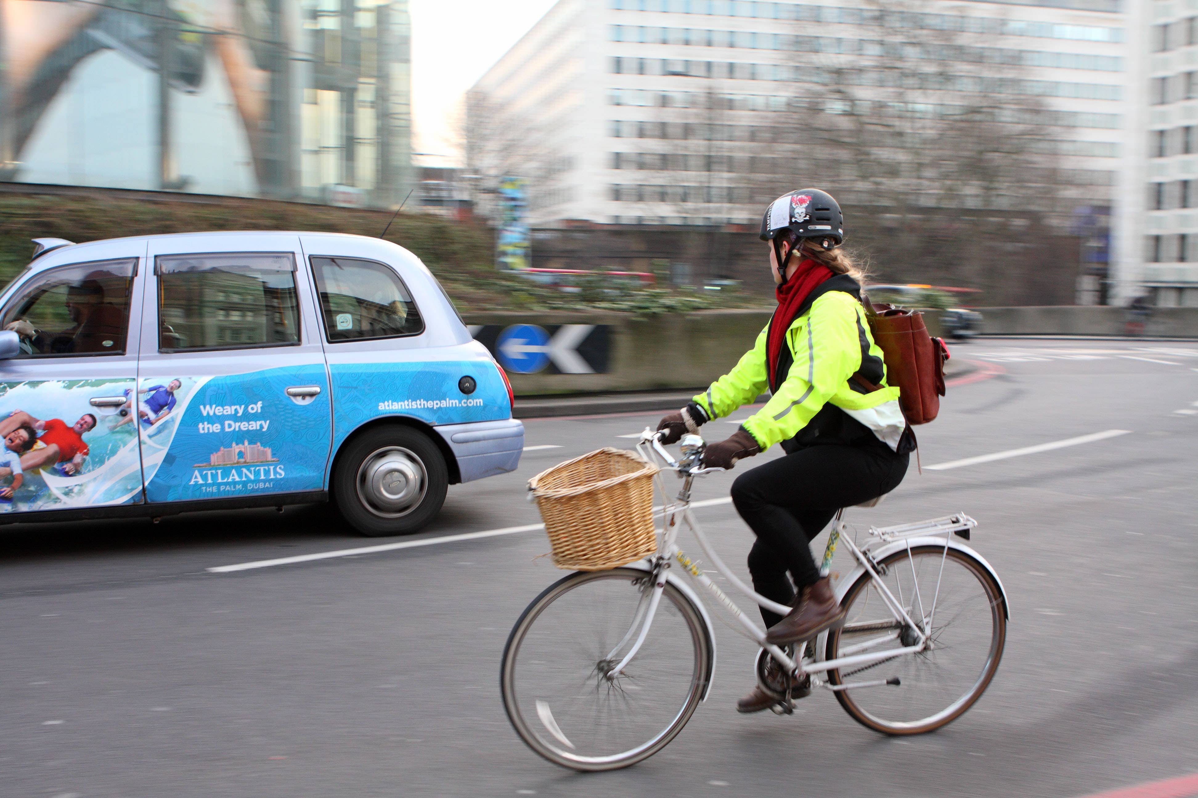 High-visibility clothing and reflective strips worn by pedestrians and cyclists to stand out to human drivers may make them invisible to modern car technology, a study suggests (Alamy/PA)