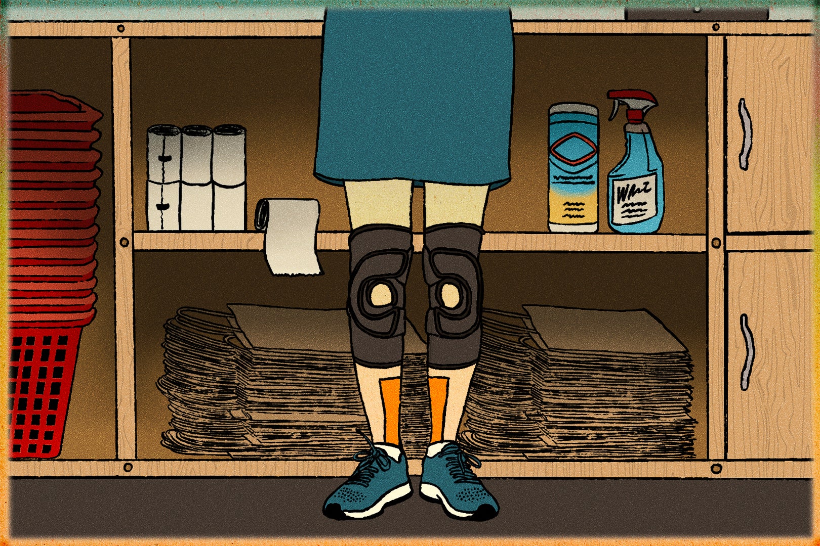 Standing all day can cause lower back and leg pain