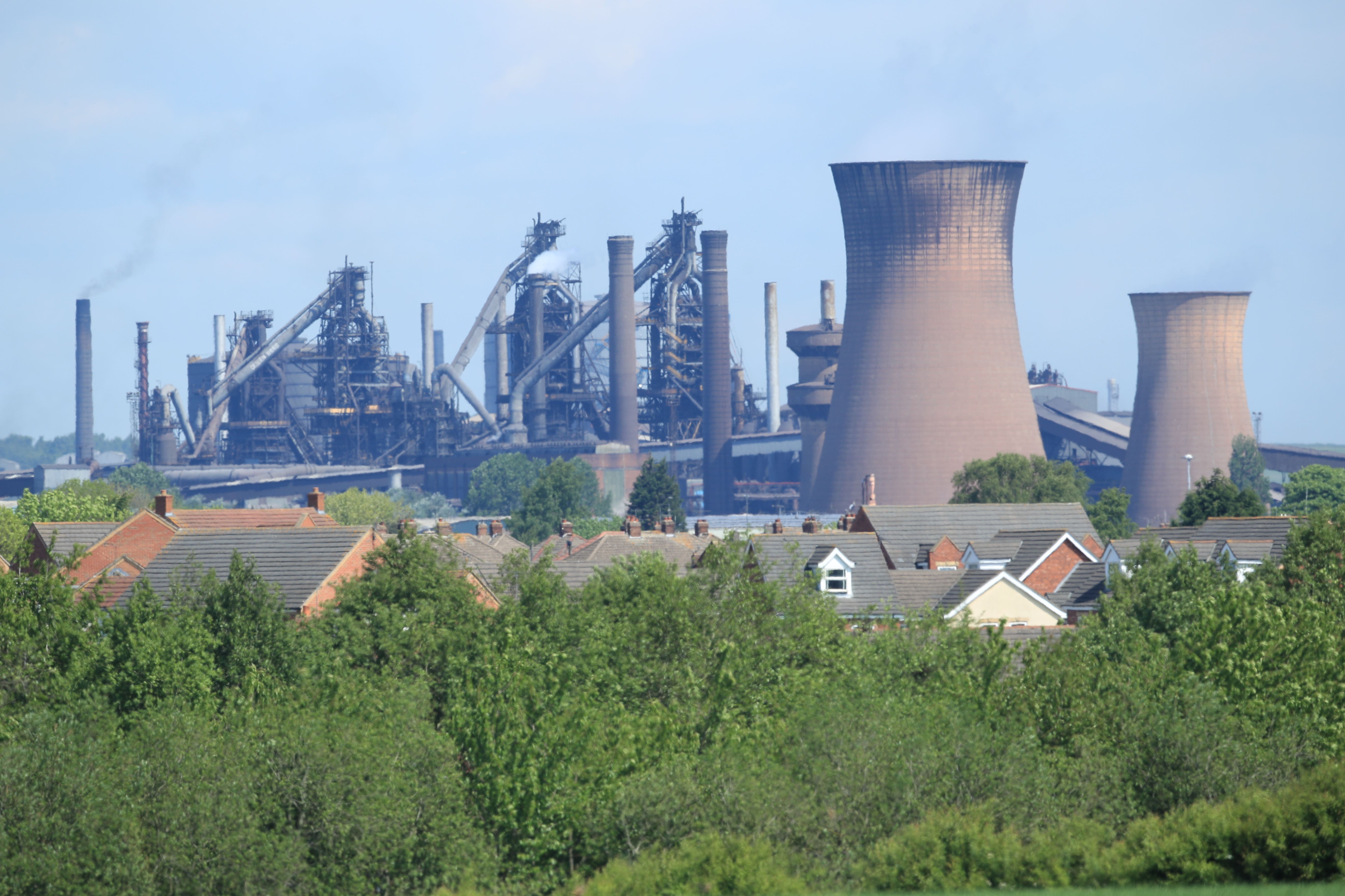 The steelworks plant in Scunthorpe (Danny Lawson/PA)