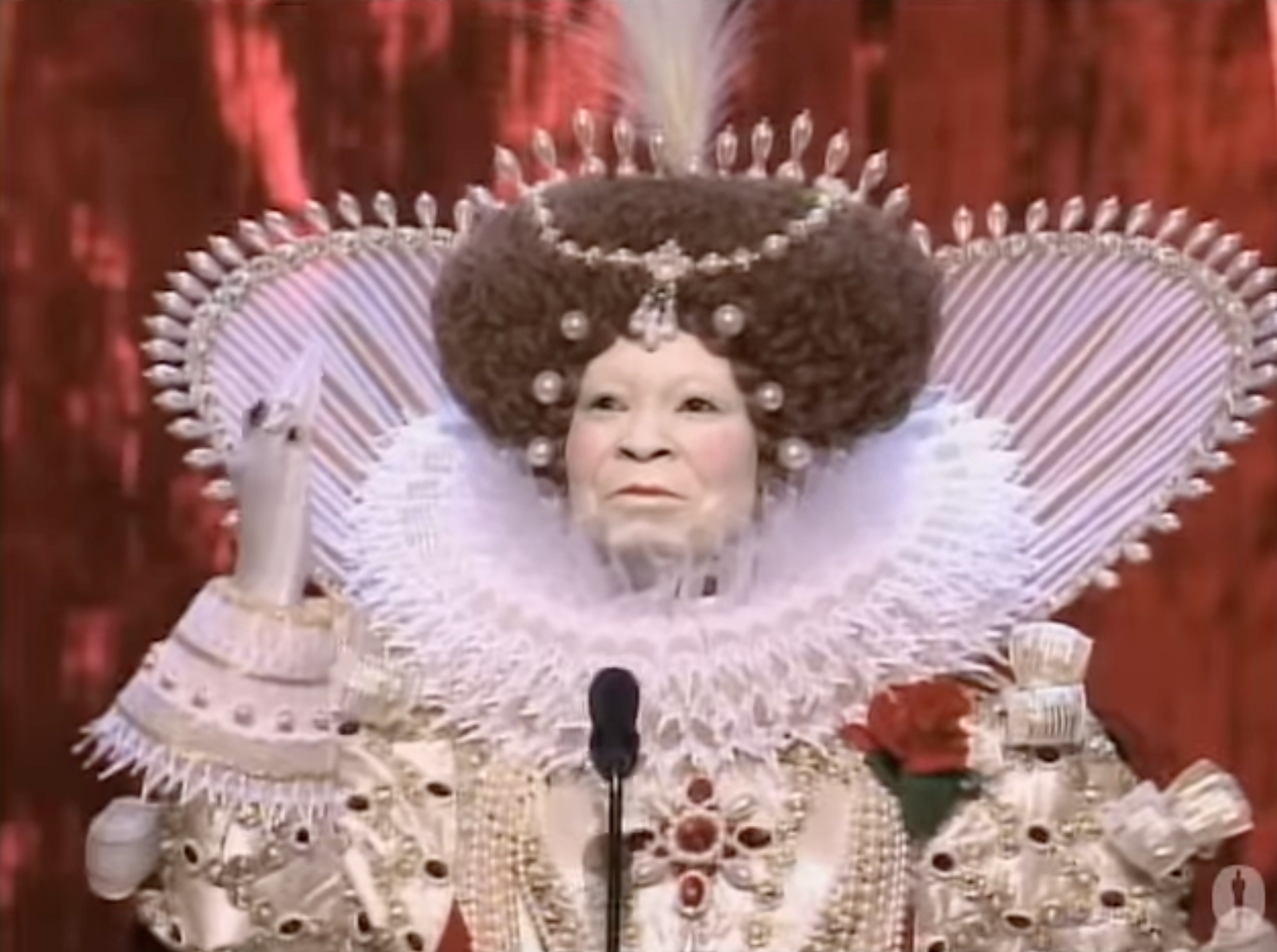 Whoopi Goldberg as Queen Elizabeth I at the 1999 Academy Awards ceremony