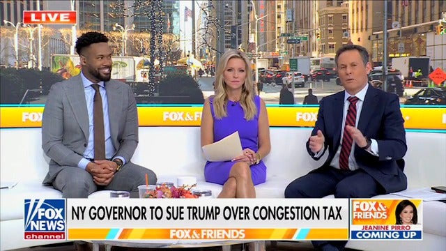 Fox & Friends hosts celebrate President Donald Trump's latest posts declaring himself "king" because it is trolling Democrats and making them "crazy."