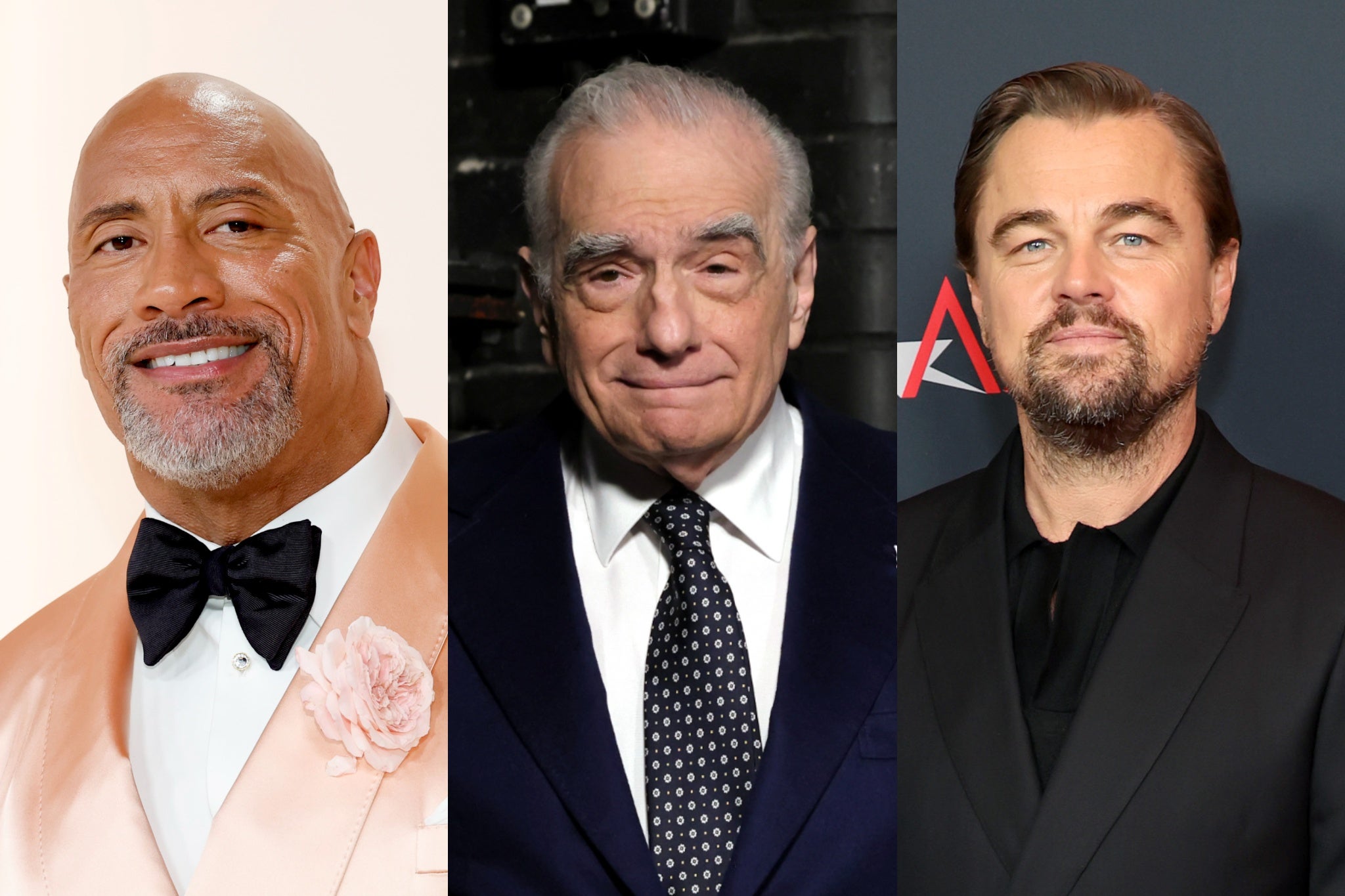 Dwayne Johnson, Martin Scorsese and Leonard DiCaprio