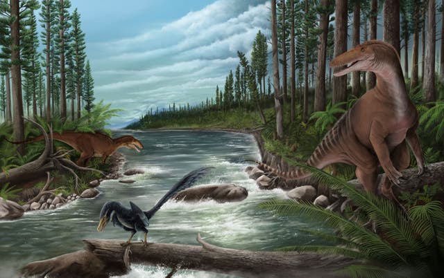 <p>Australian landscape during the Cretaceous era</p>