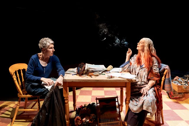 <p>Memory bank: Tamsin Greig and Celia Imrie as Bo and Beth in Anna Mackmin’s new play about motherhood and dementia</p>