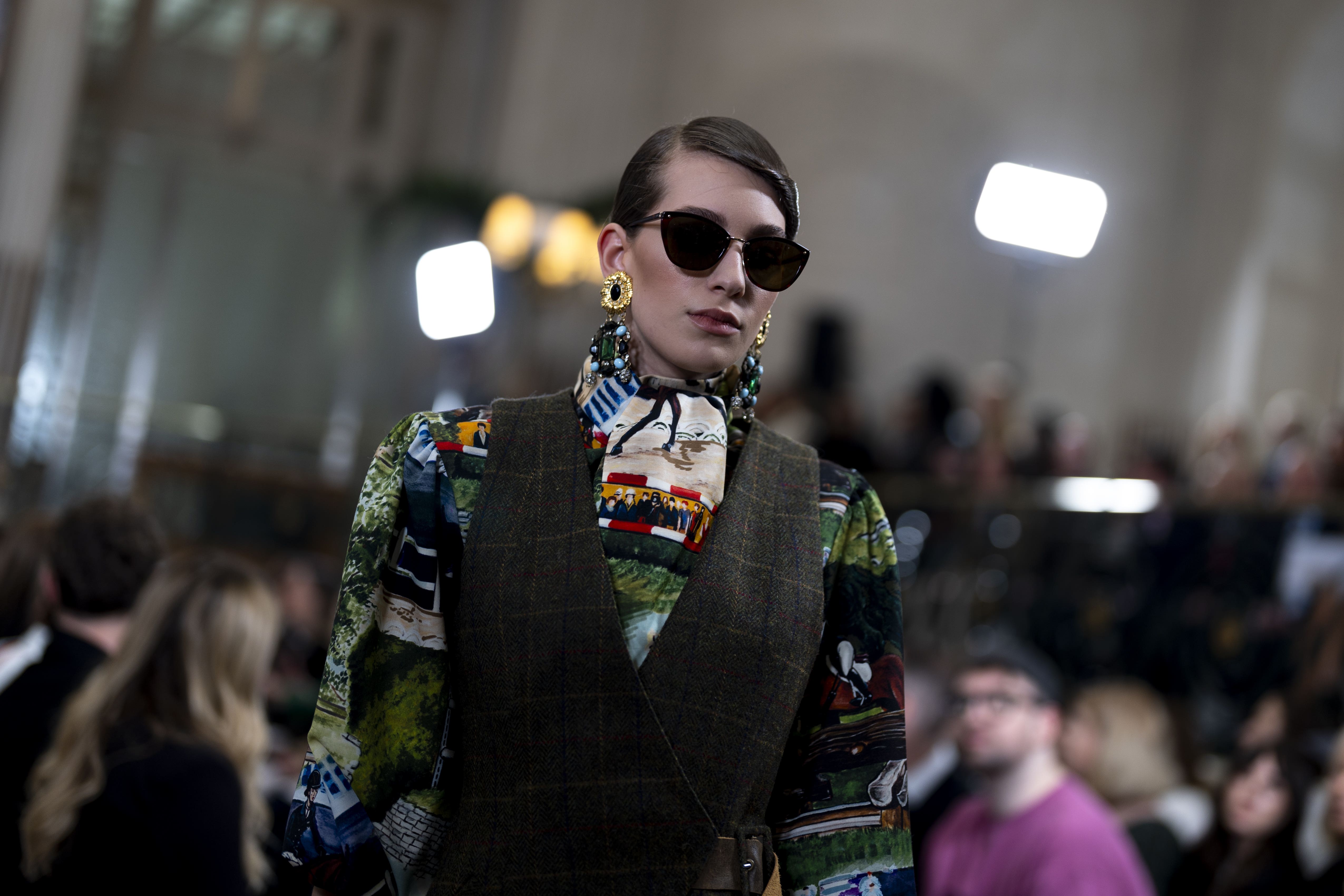 Paul Costelloe revived Eighties country glamour at London Fashion Week (Jordan Pettit/PA)