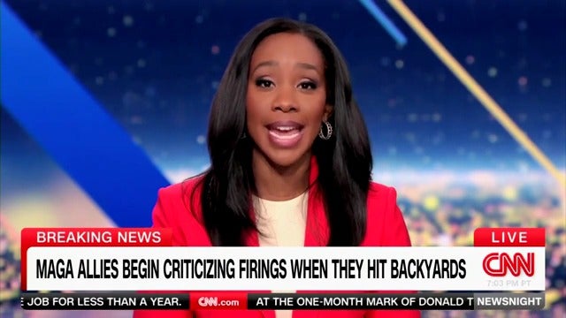 CNN anchor Anny Phillip accuses Fox News host Jesse Watters of hypocrisy after he asked for sympathy for a friend who was impacted by DOGE cuts.